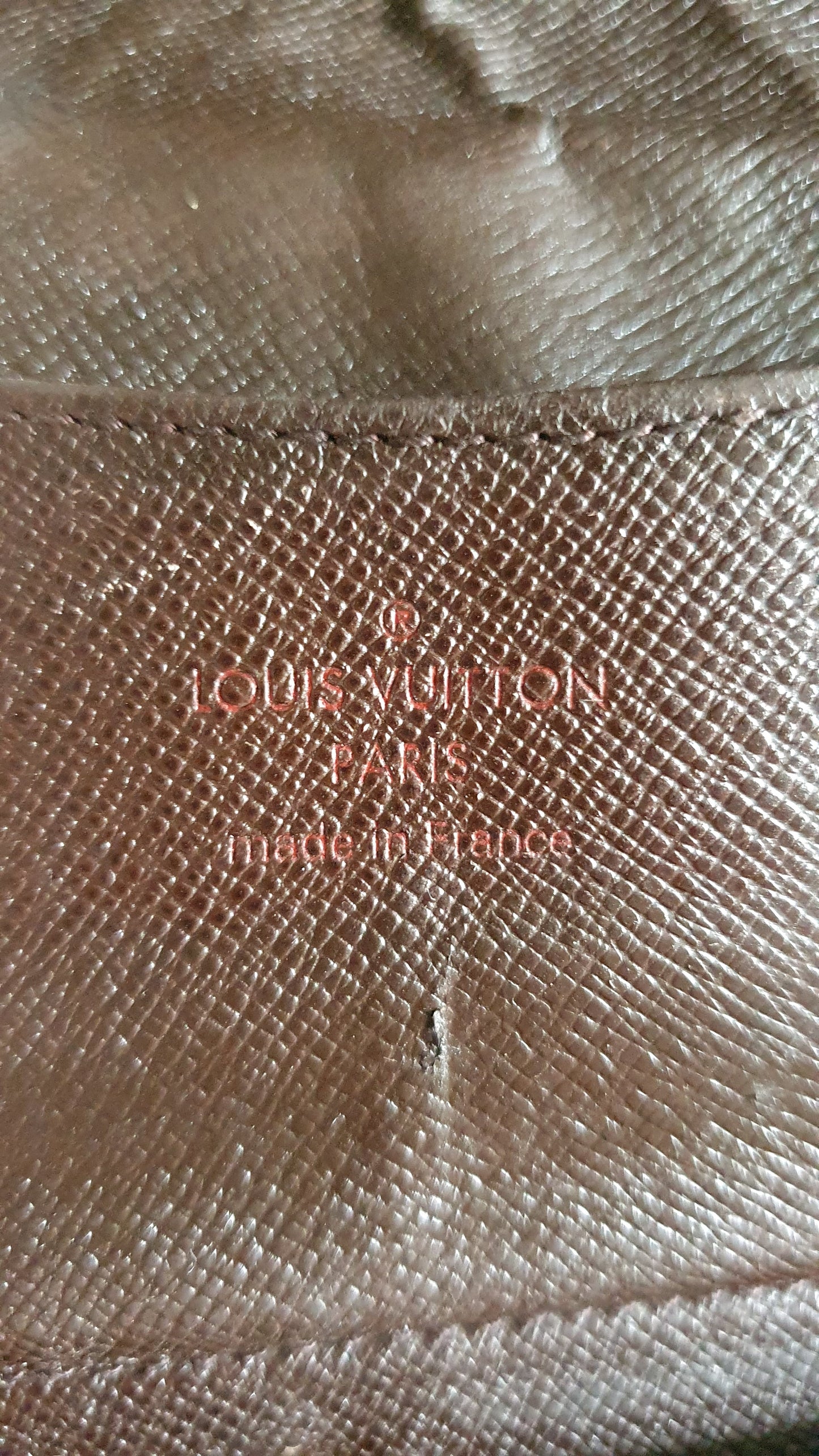 Authentic Louis Vuitton (2) Upcycle Brown Damier Wallet with Straps