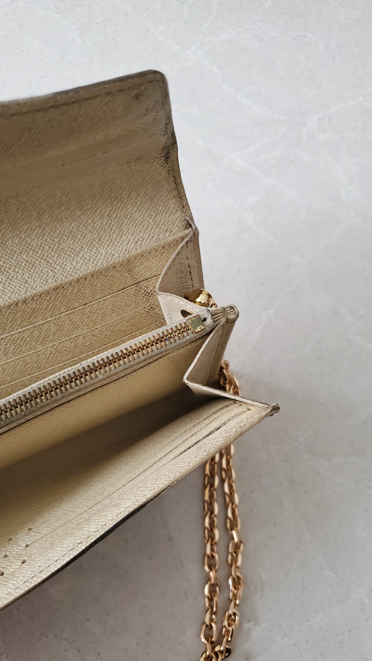 Authentic Louis Vuitton Damier Upcycle Wallet on Chain