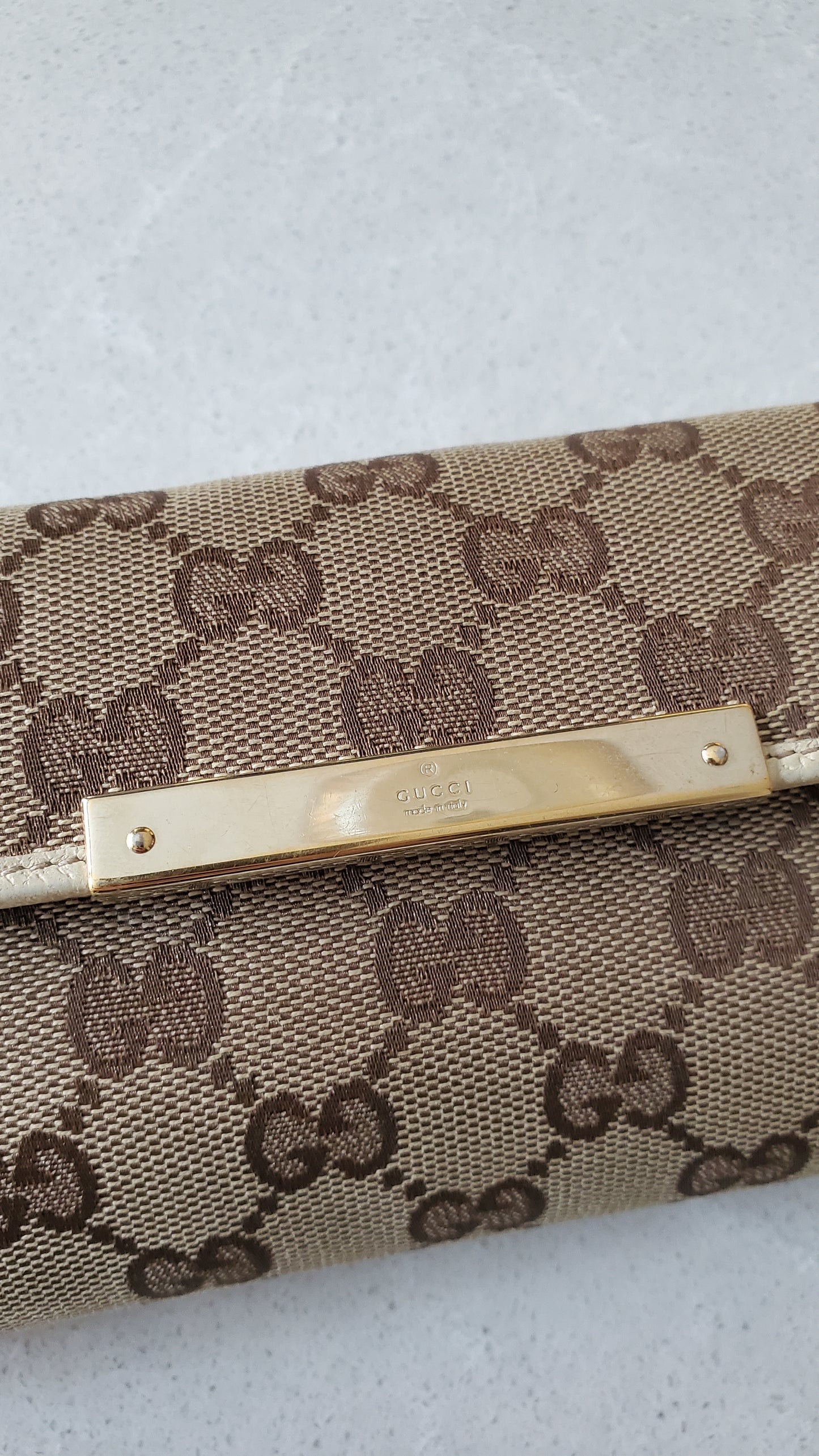 Authentic Gucci Upcycle Brown Wallet on Chain