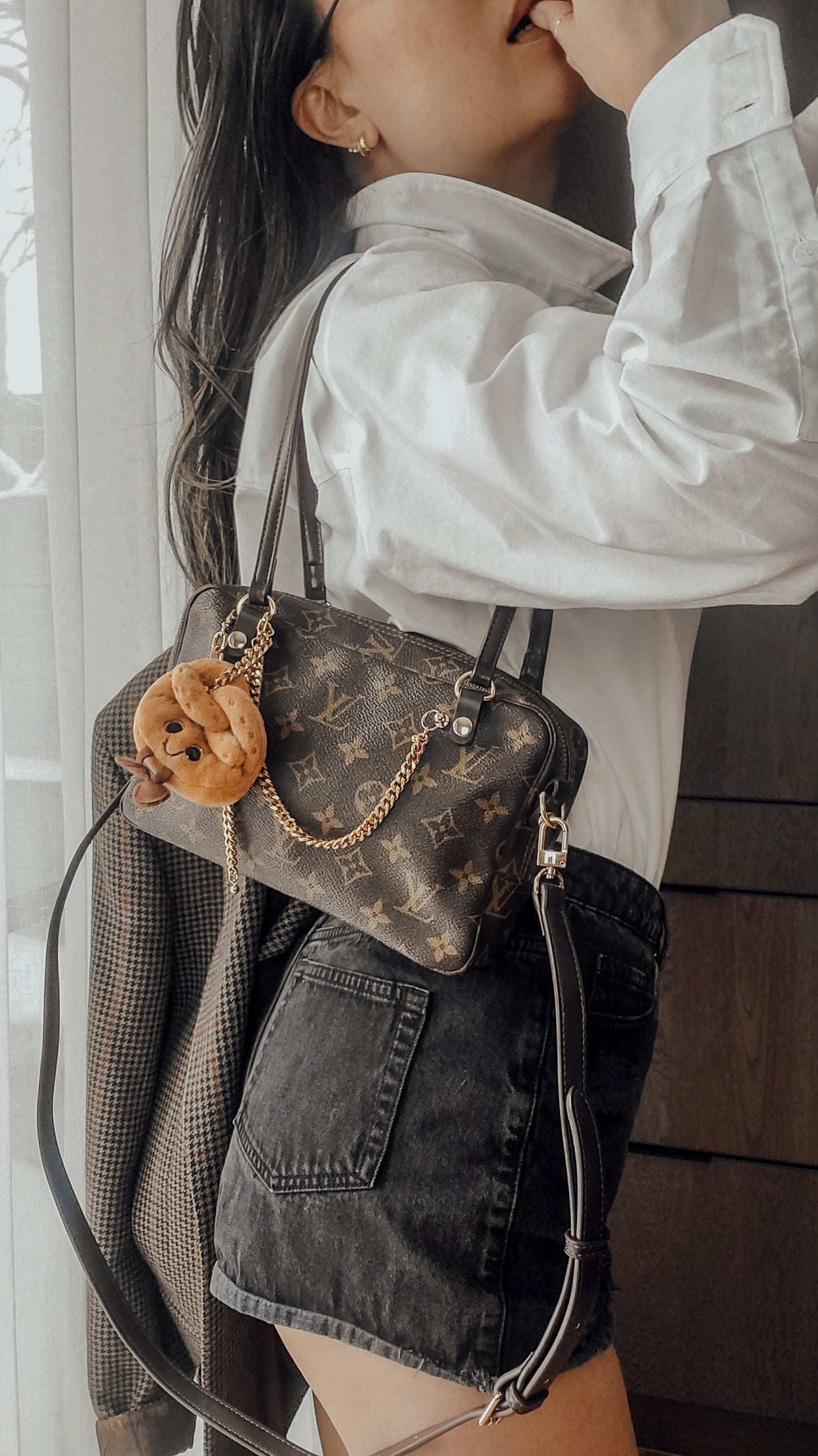 Authentic Vintage Louis Vuitton Upcycle New Gen Charm Shoulder/ Crossbody Bag