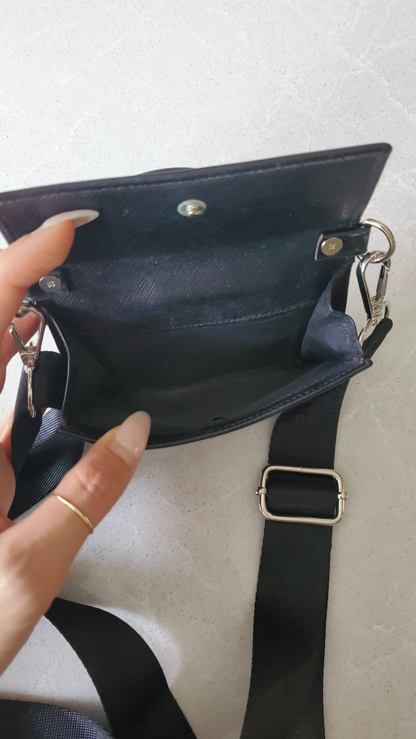 Authentic Prada Upcycle Black Wallet with Straps