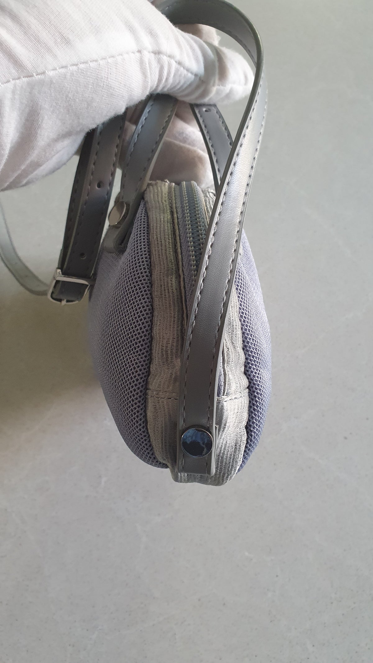 Authentic Prada Upcycle Blue Pouch with Straps