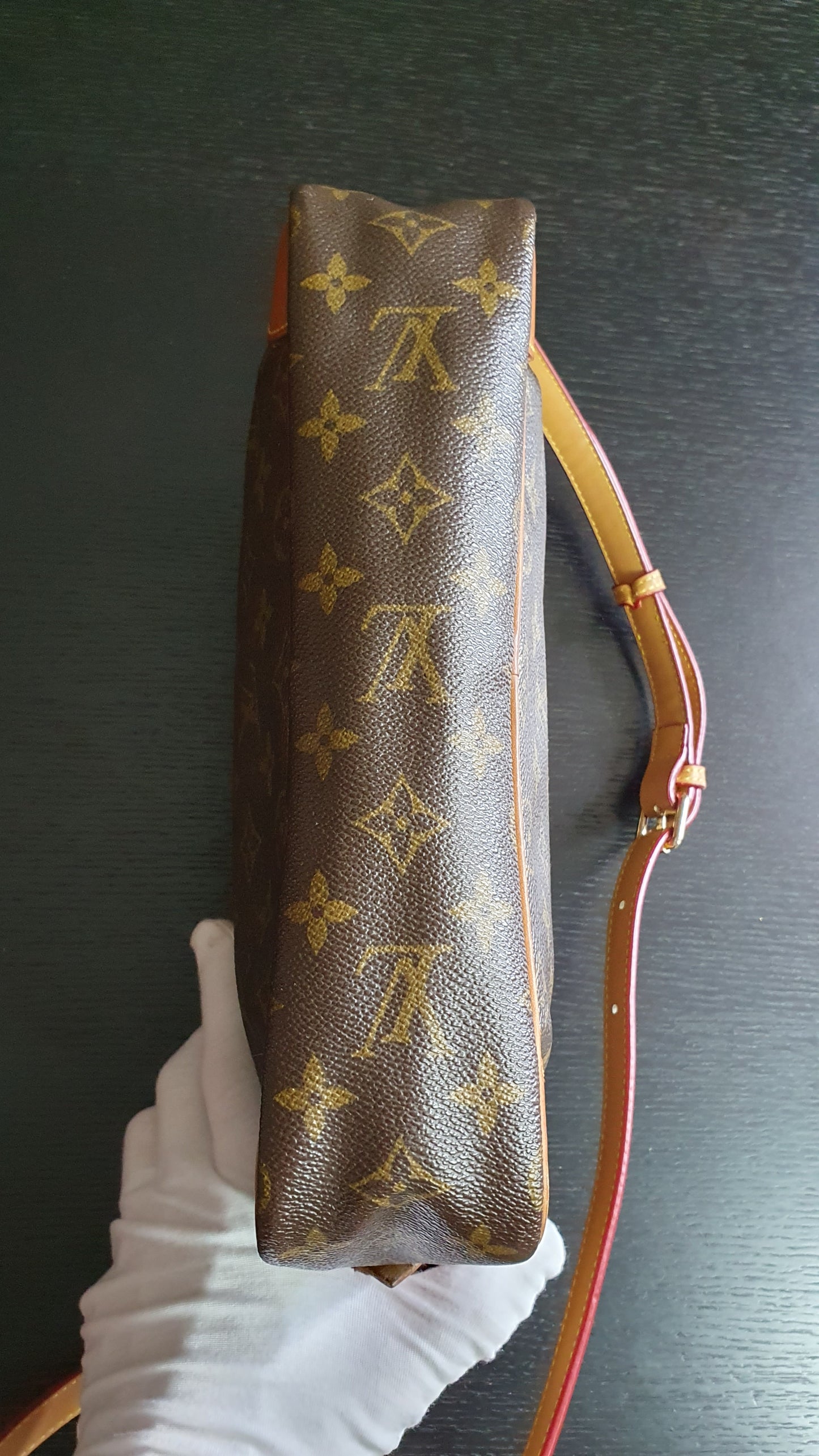 Authentic Vintage Louis Vuitton (873.SL) Upcycle Purse with Strap & Chain