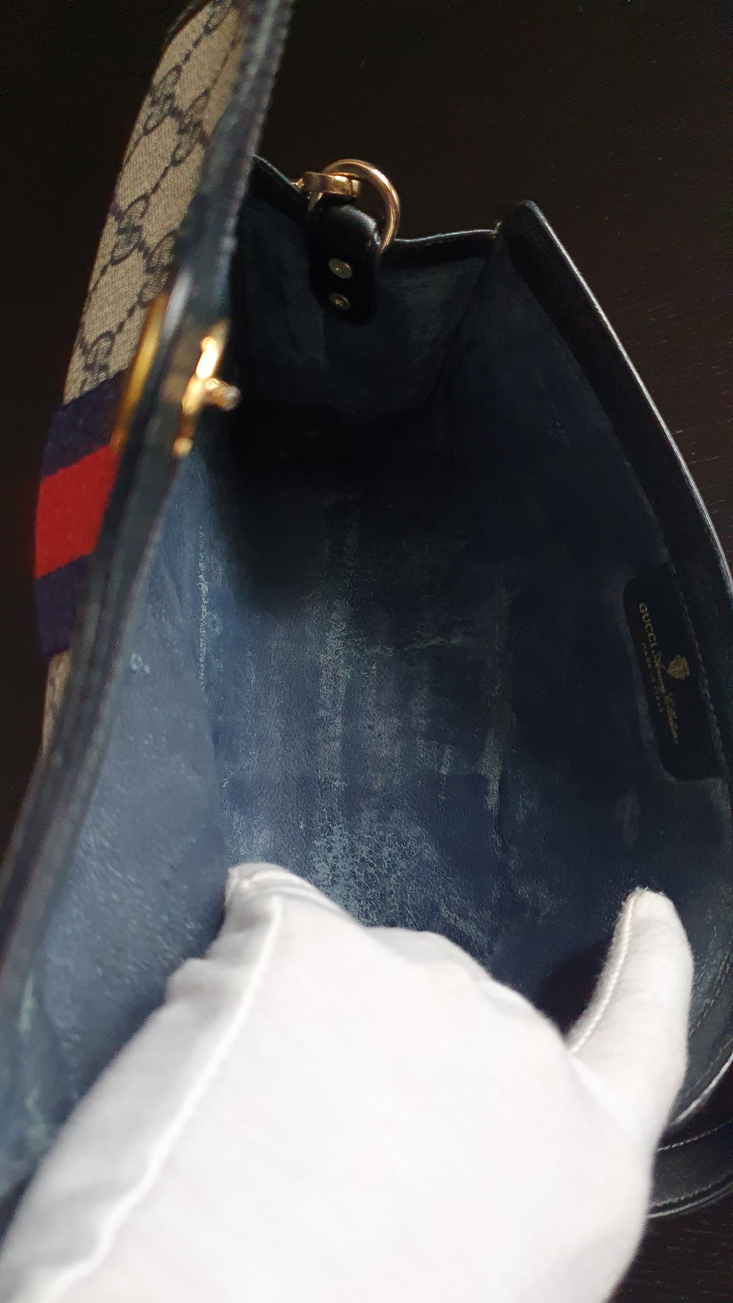Authentic Vintage Gucci Upcycle (Dark Navy) Versatile Purse