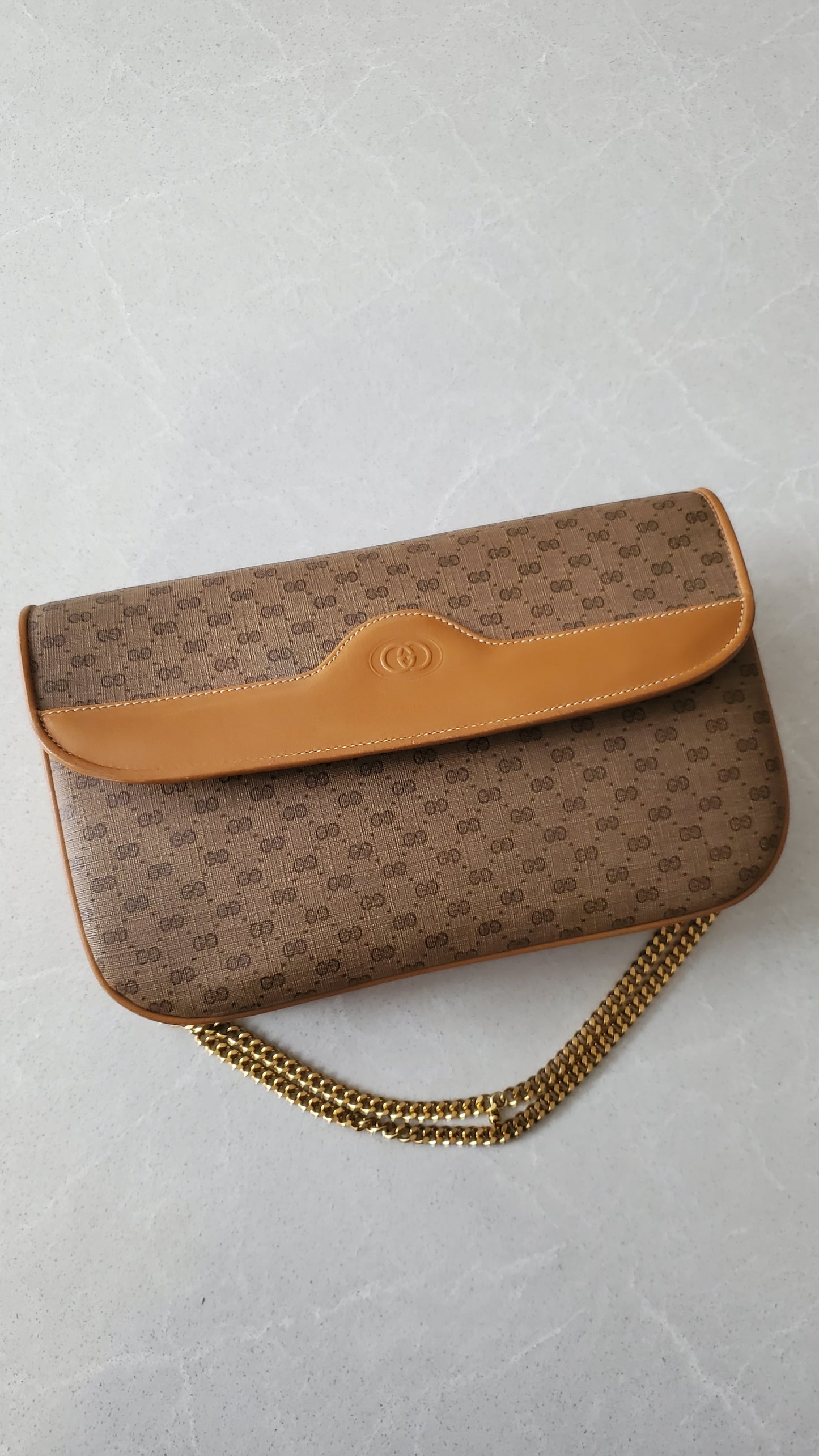 Authentic Vintage Gucci Upcycle 3 Compartments Purse on Chains