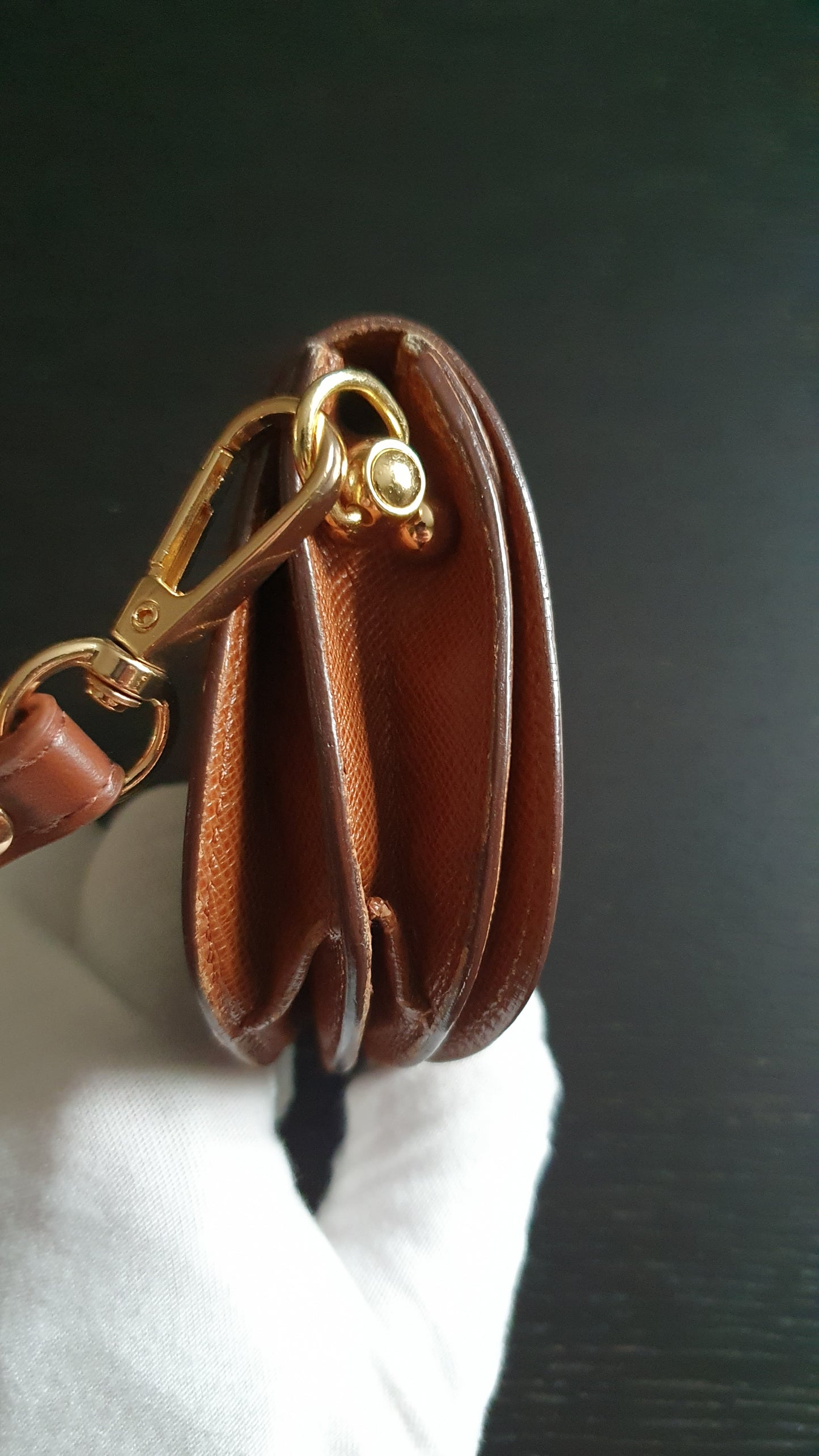 Authentic Vintage Louis Vuitton (2) Upcycle Mini Pouch with Strap