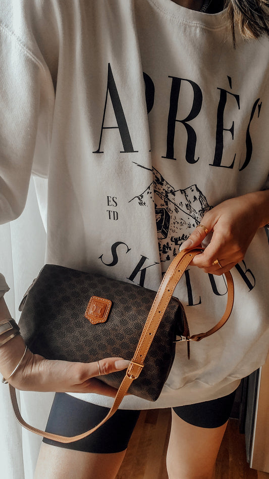 Authentic Vintage Celine Upcycle Medium Pouch on Strap