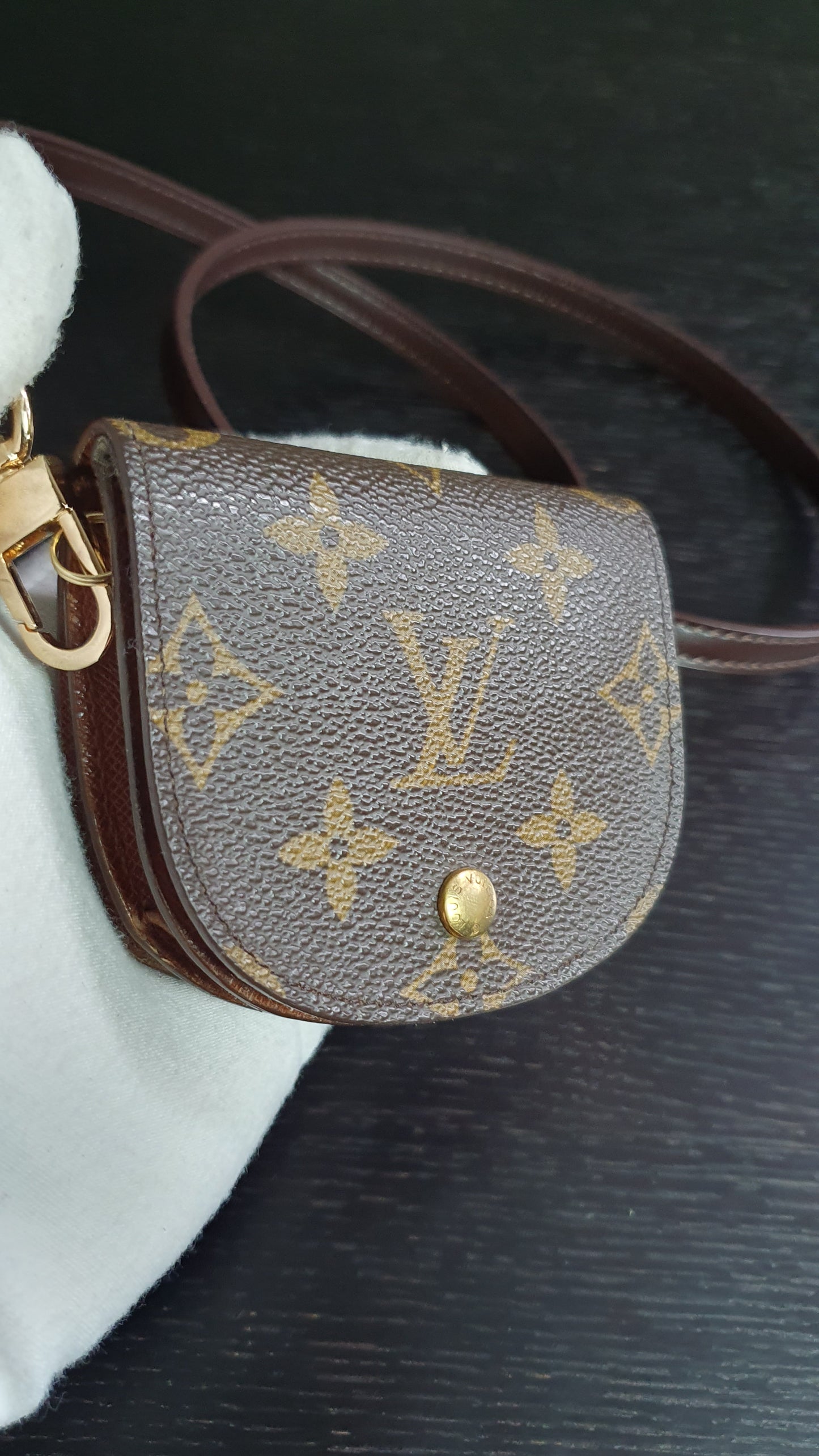 Authentic Vintage Louis Vuitton Upcycle Mini Pouch with Strap
