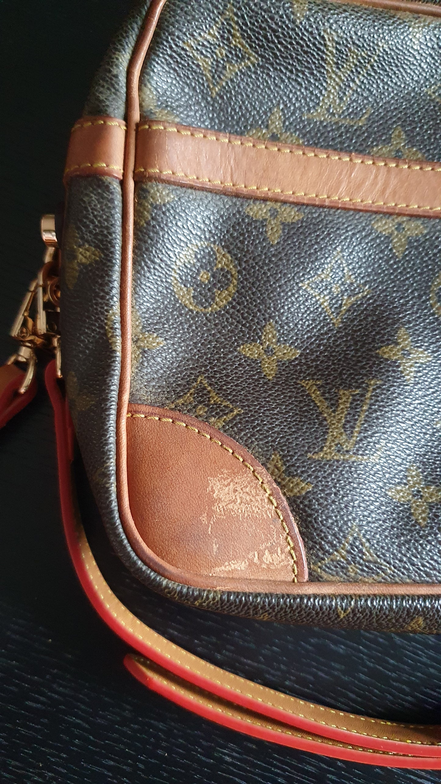 Authentic Vintage Louis Vuitton Upcycle Purse with 2 Straps & Chain