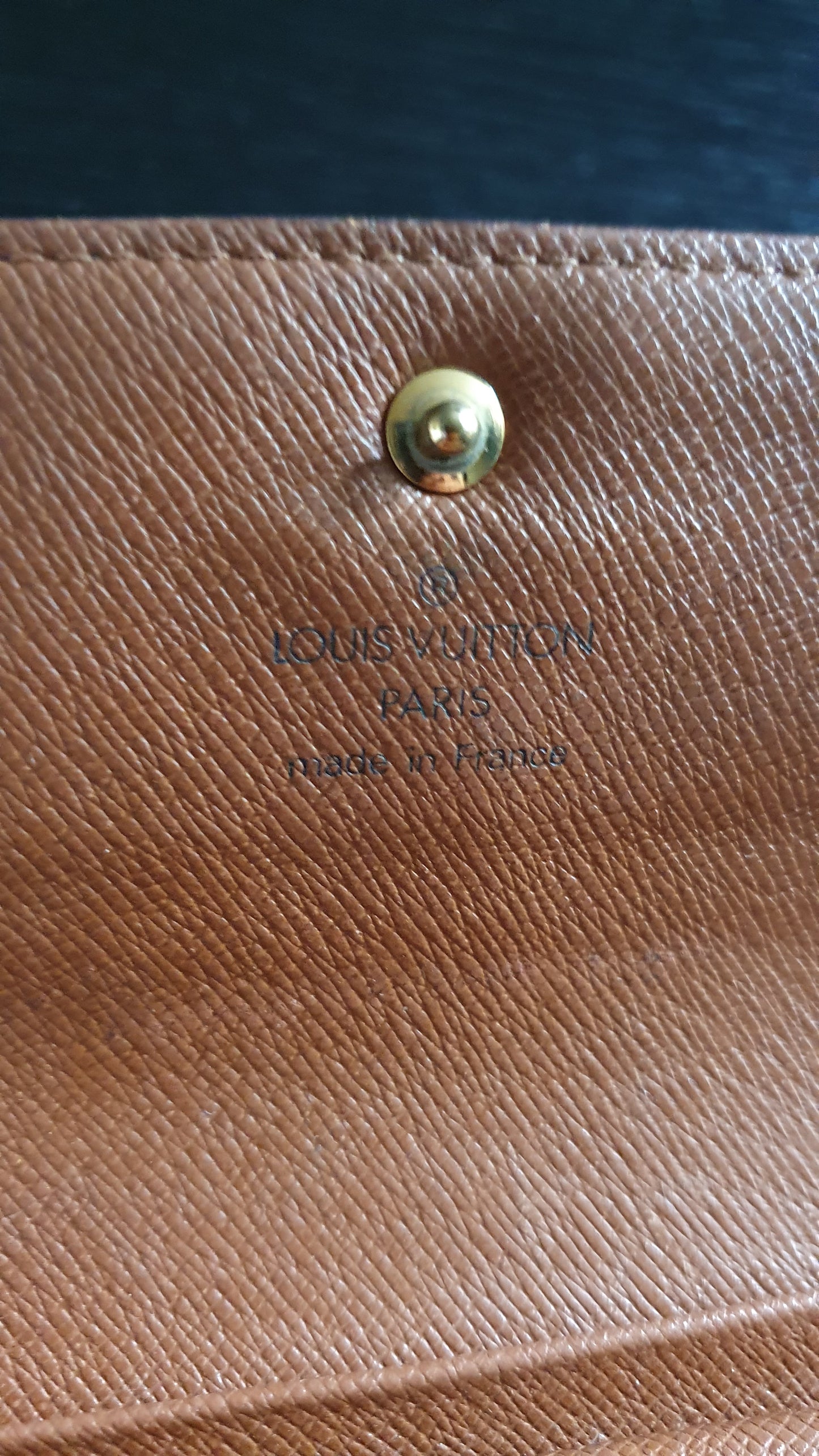 Authentic Vintage Louis Vuitton Small Brown Wallet with Short Handle Strap