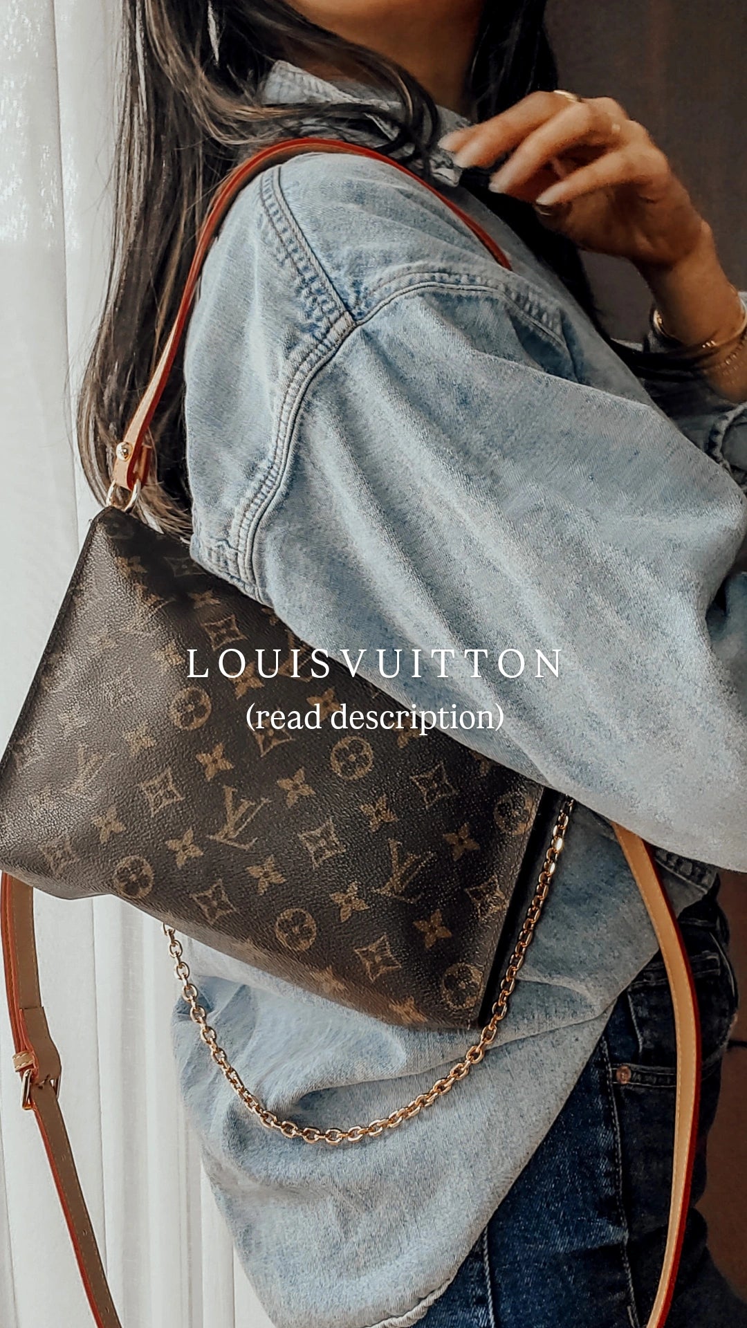 Authentic Vintage Louis Vuitton Upcycle Toiletry Pouch with Chain & 2 Straps (with insert)