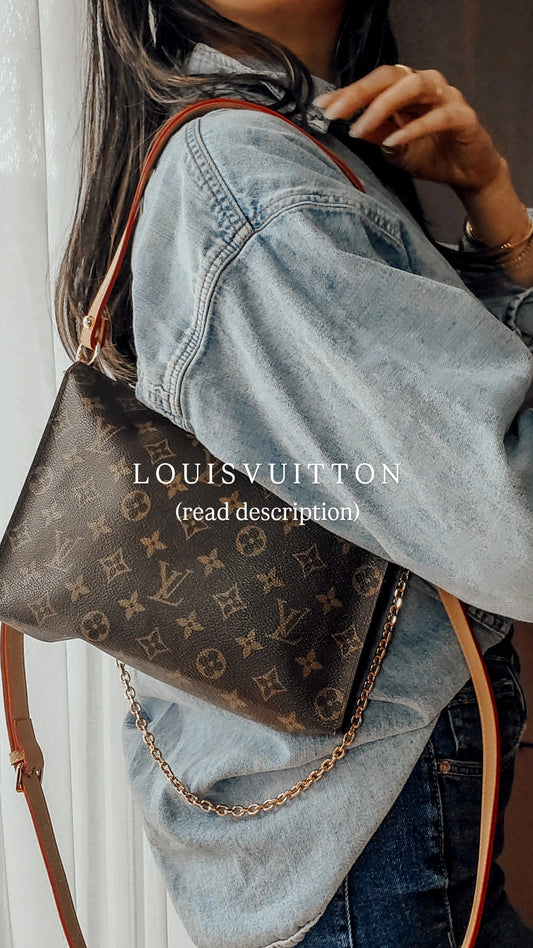 Authentic Vintage Louis Vuitton Upcycle Toiletry Pouch with Chain & 2 Straps (with insert)