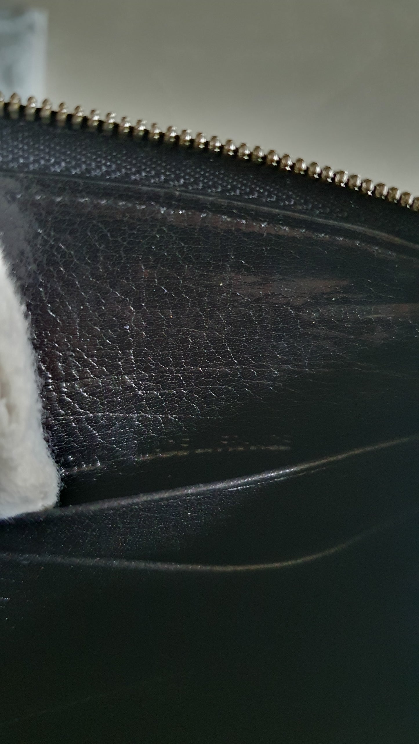 Authentic Vintage Cartier Upcycle Black Leather Wallet with Chain