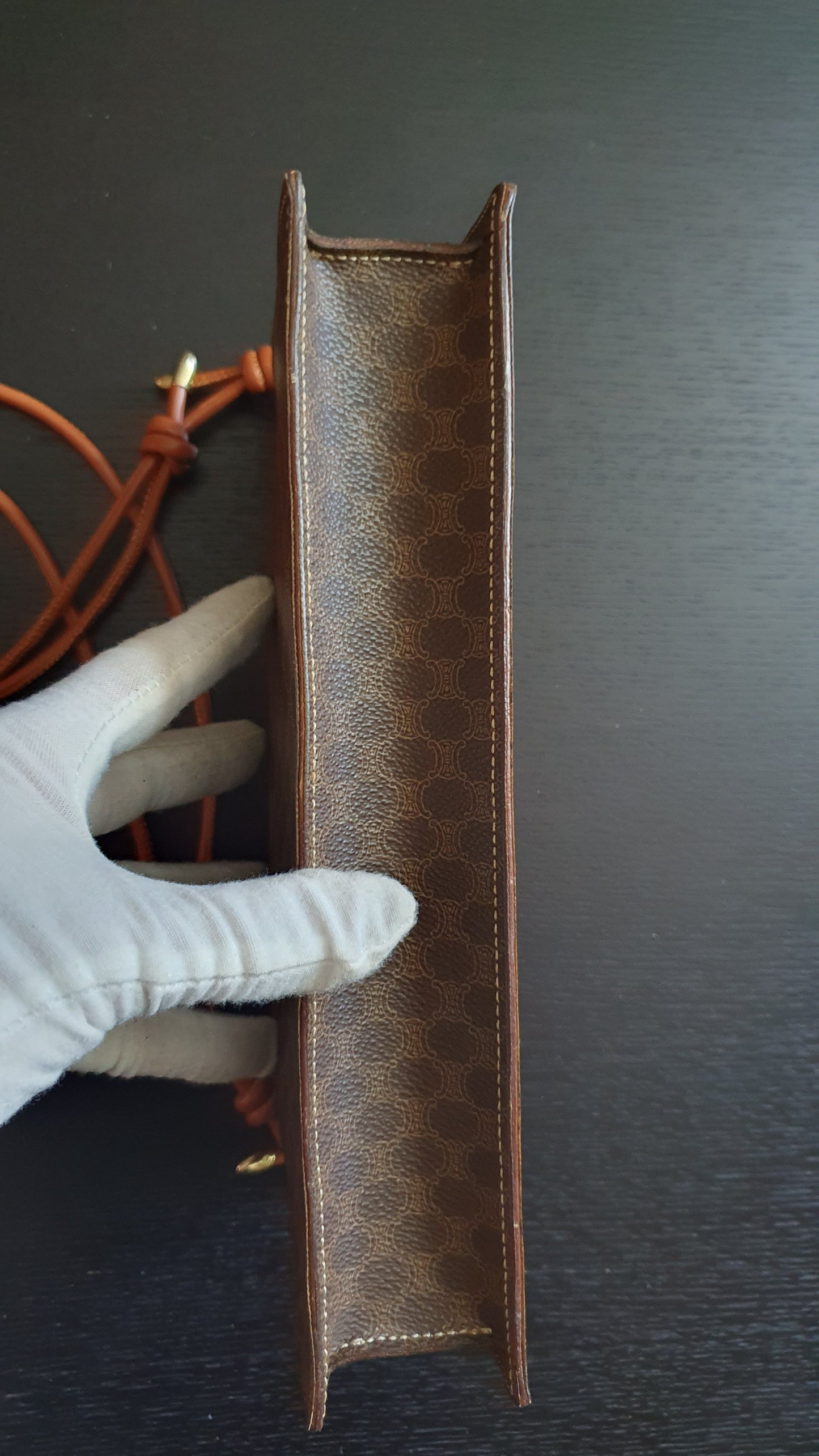*Rare* Authentic Vintage Celine Upcycle Brown Versatile Purse with Strap