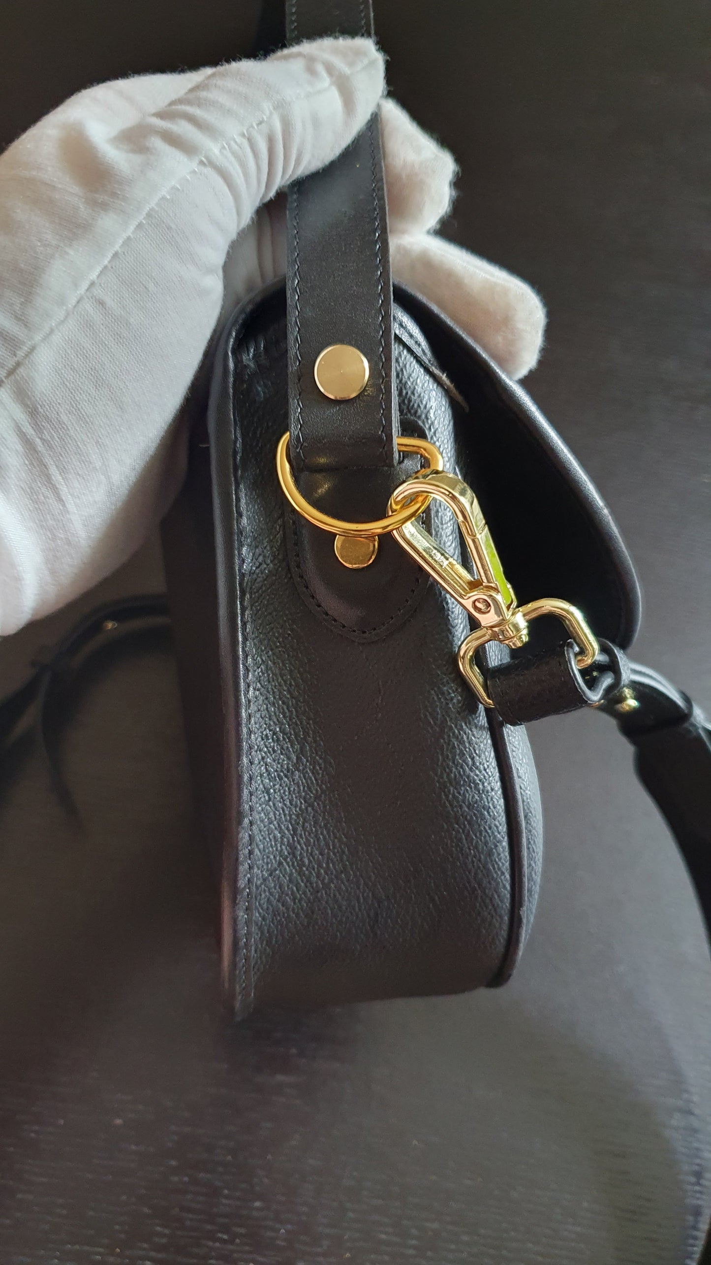 Authentic Vintage Dior Upcycle Black Purse with Chain & Strap
