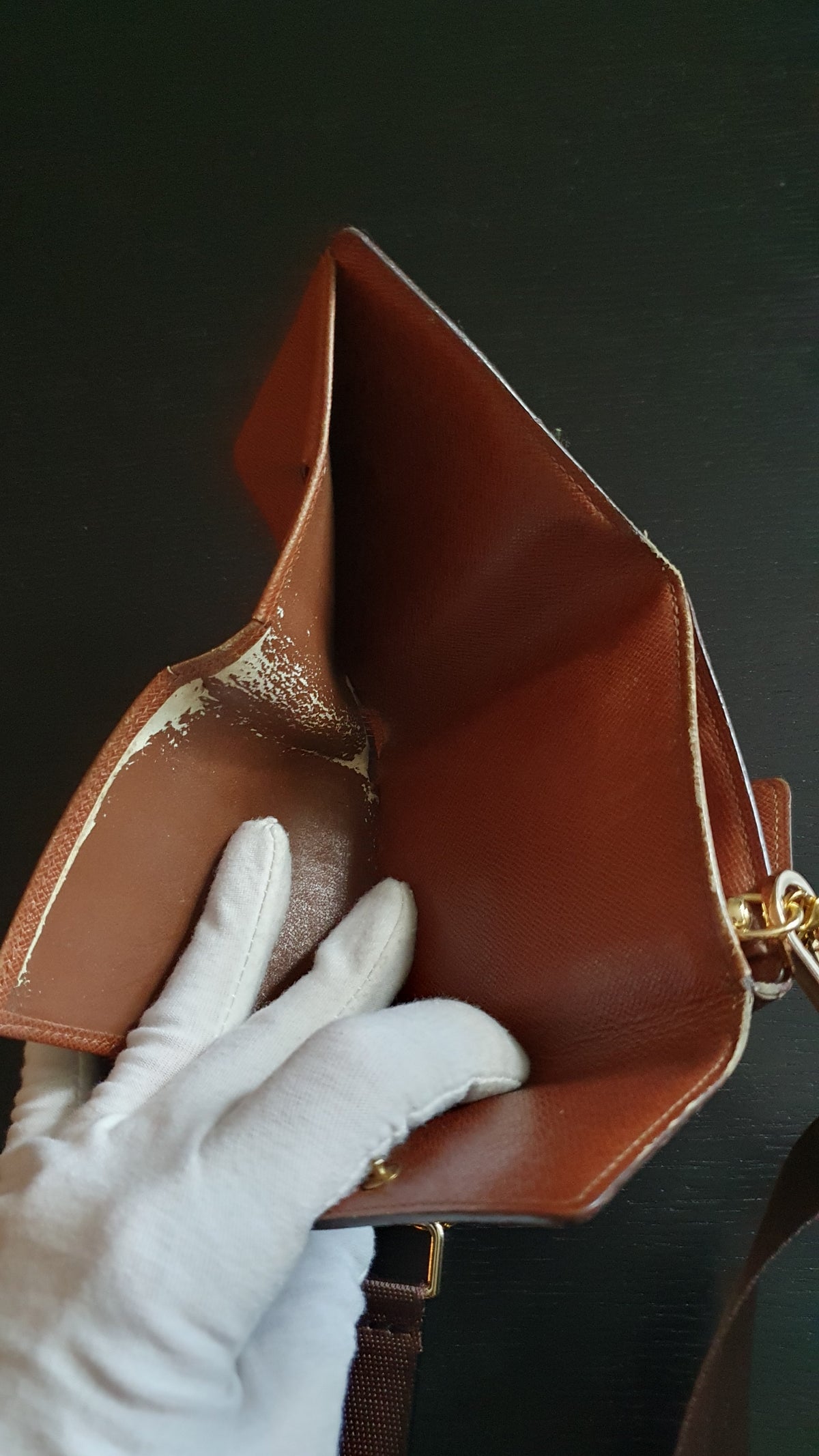 Authentic Vintage Louis Vuitton (5) Upcycle Small Wallet on Chain & Strap