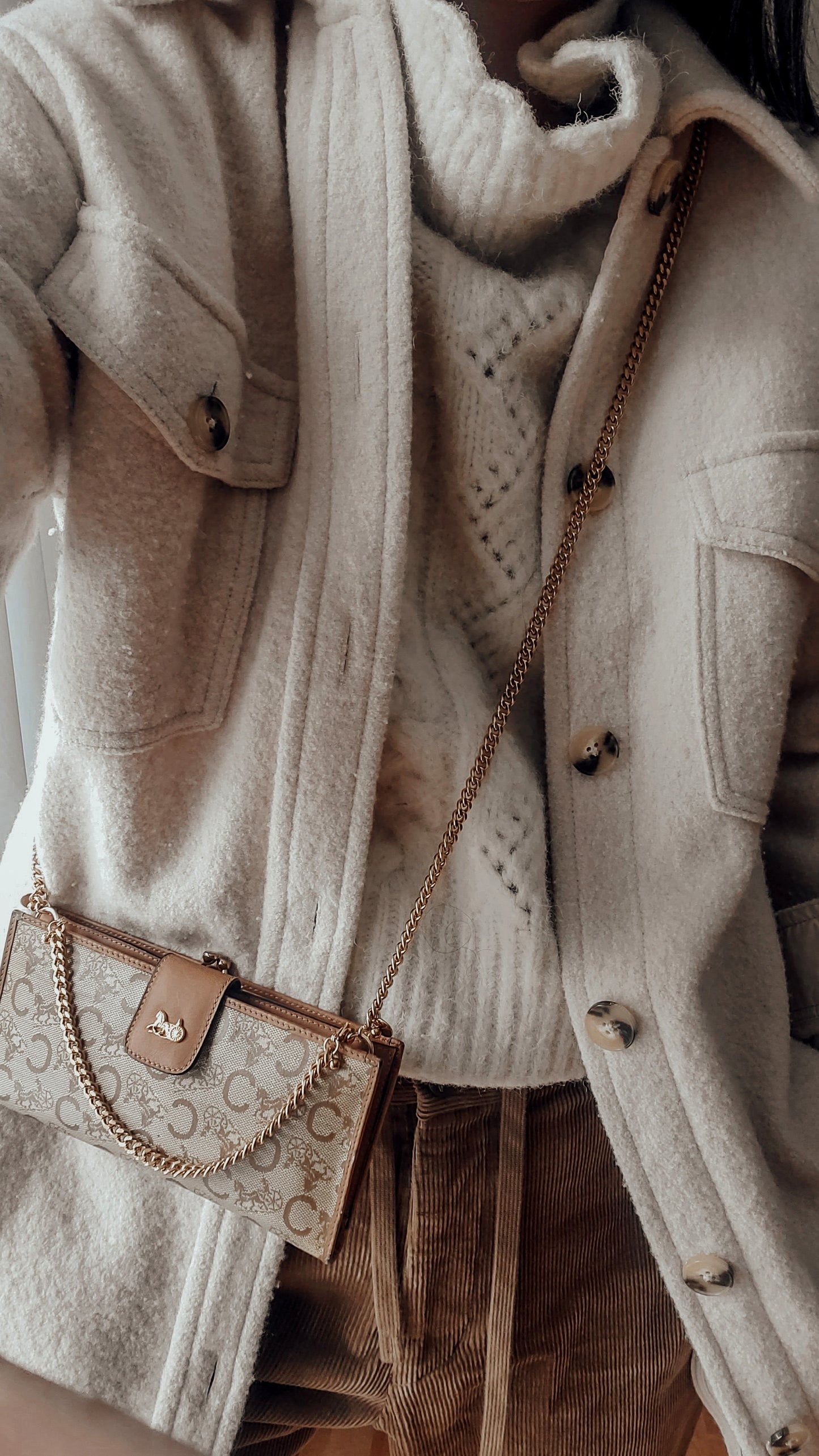 Authentic Vintage Celine Upcycle Long Wallet on Chains