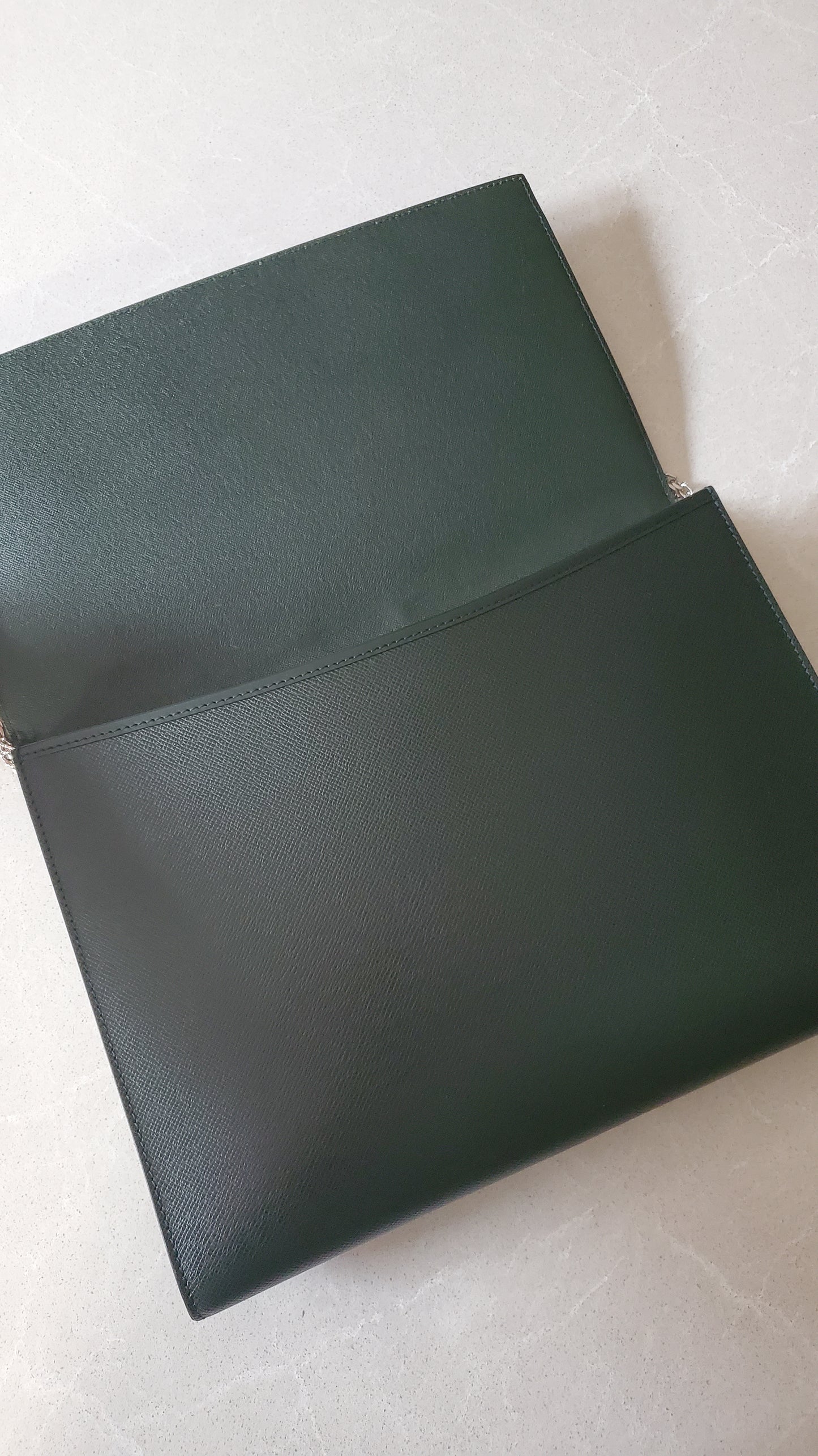 Authentic Vintage Louis Vuitton (Dark Green) Upcycle Large Purse on Chains