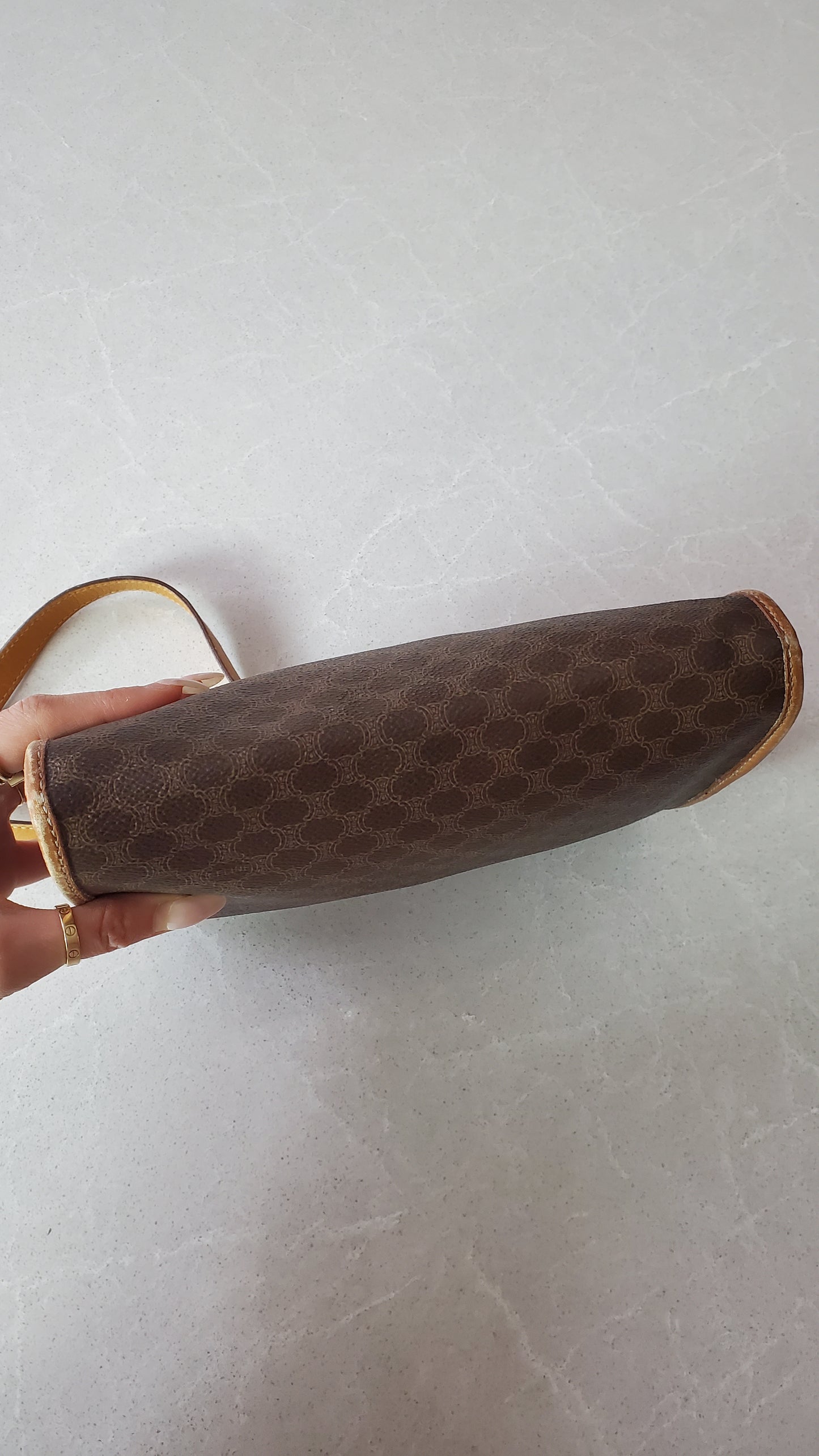 Authentic Vintage Celine Upcycle Brown/ Tan Shoulder Purse