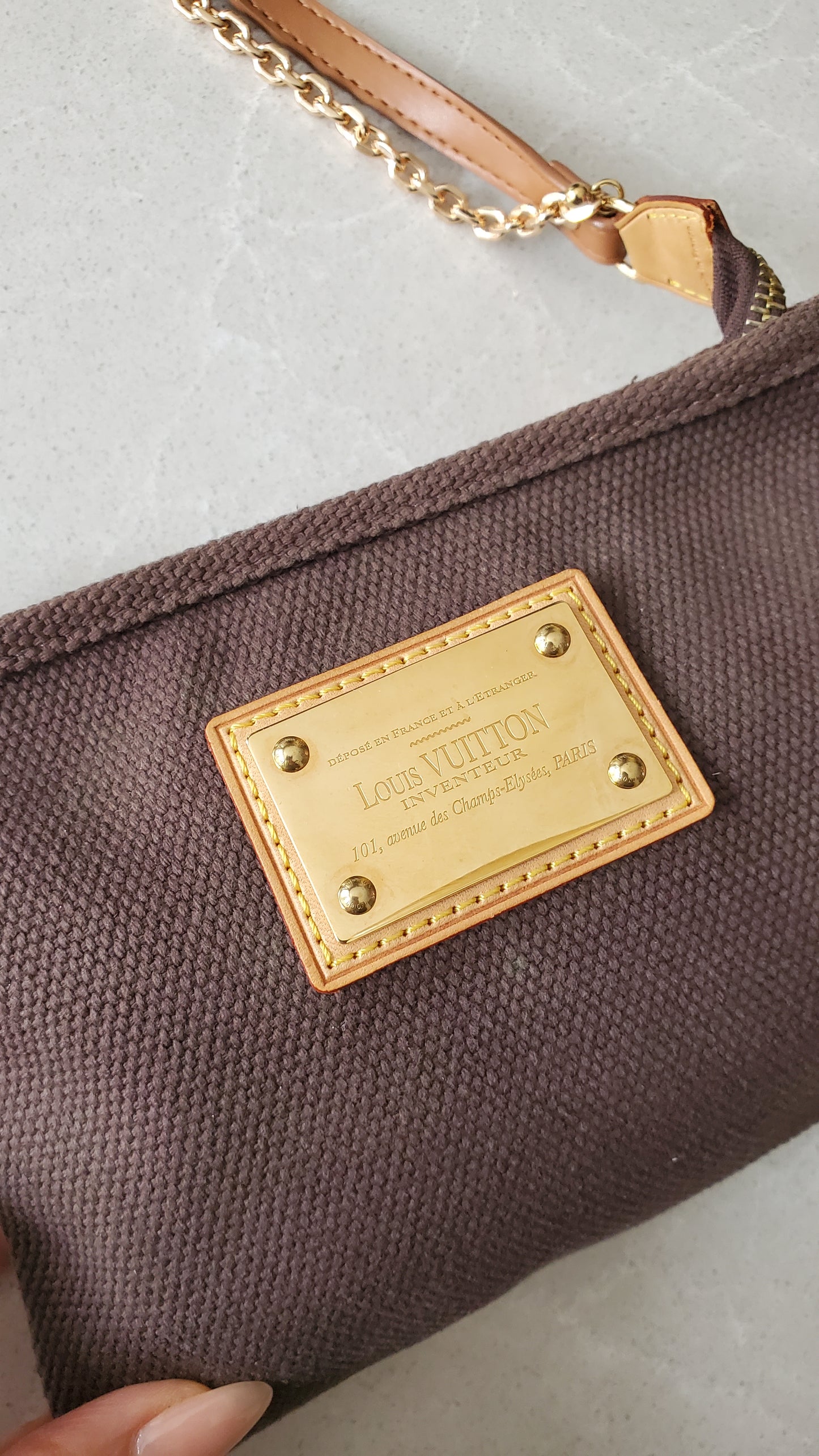 Authentic Louis Vuitton Upcycle Shoulder Purse on Chain/ Strap