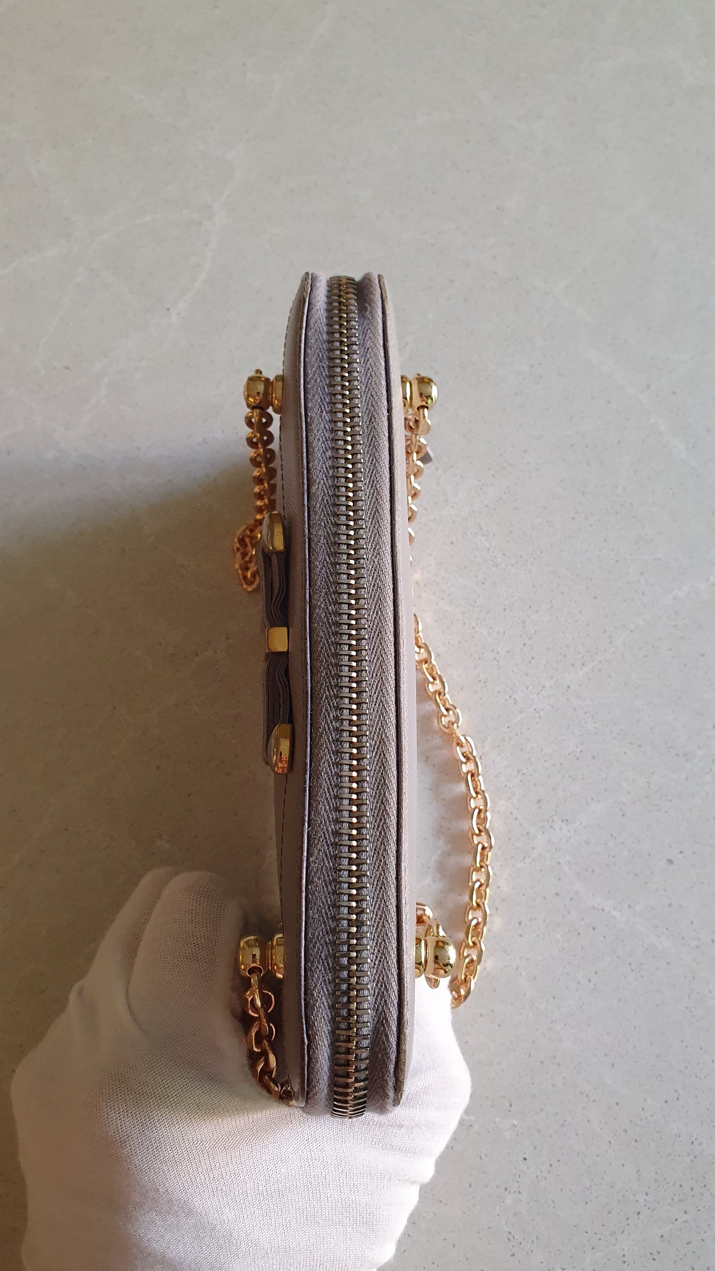 Authentic Prada Upcycle Zip Wallet with Chains