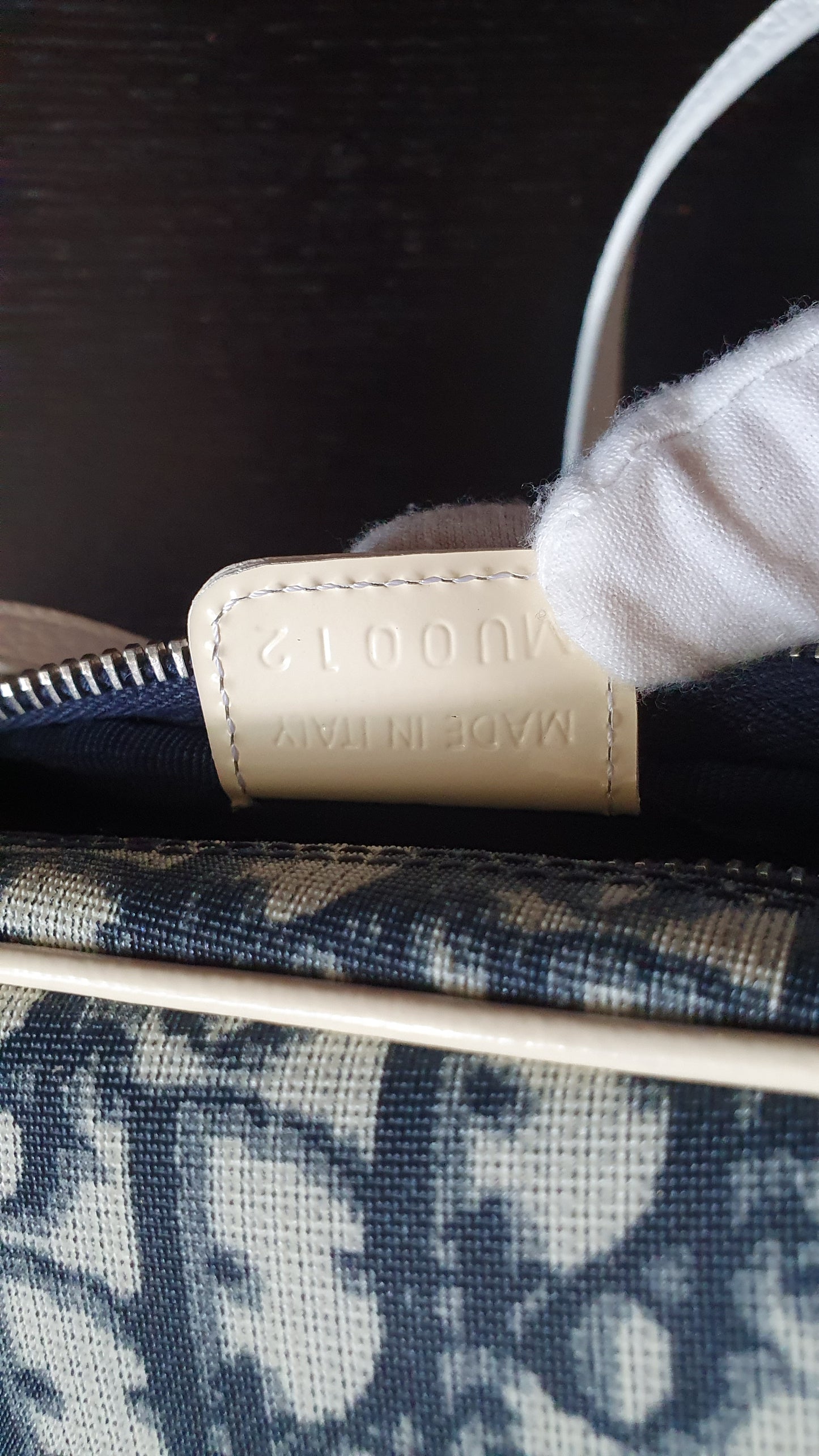 Authentic Vintage Dior Upcycle Navy Shoulder Pouch Purse with Adjustable Strap
