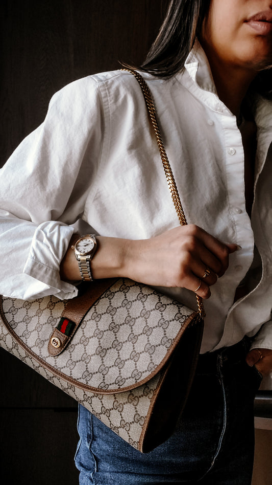 Authentic Vintage Gucci Upcycle Purse on Chain