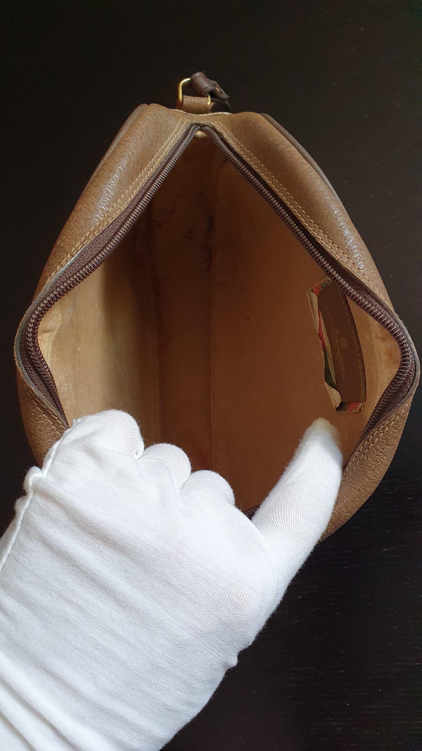 Authentic Vintage Gucci Upcycle Brown Purse with Shoulder Strap