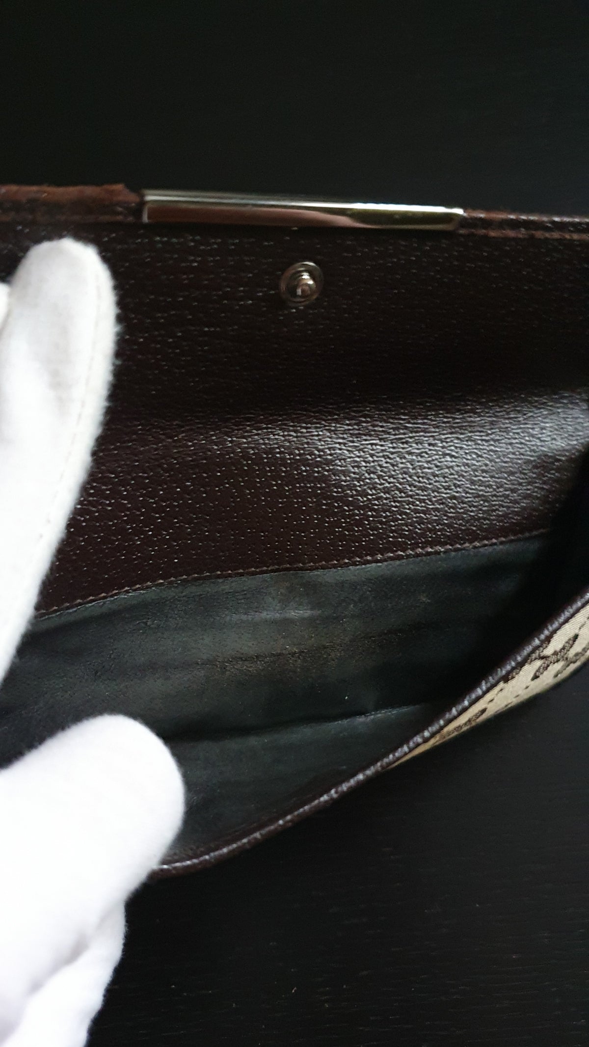 Authentic Gucci Upcycle Brown Wallet with Shoulder Strap