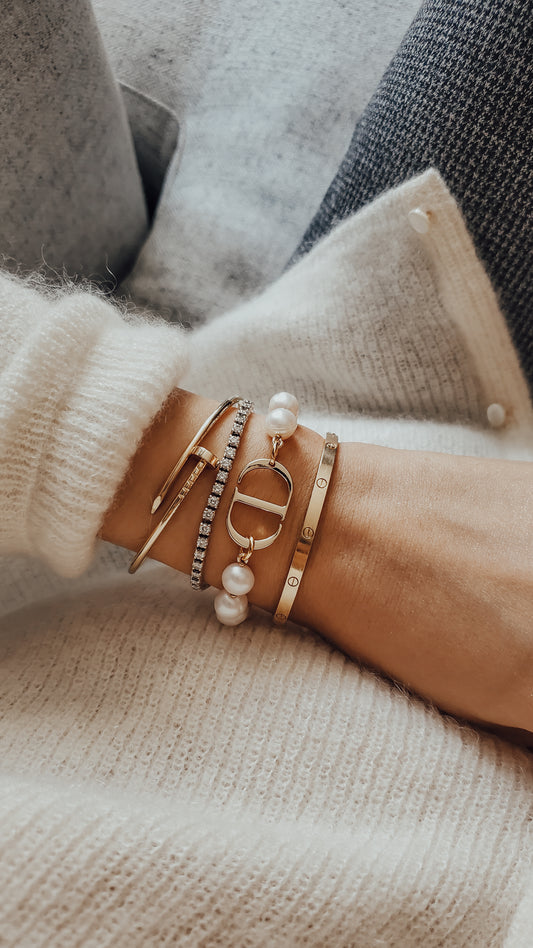 Authentic Dior Upcycle Handmade Real Freshwater Pearl Bracelet
