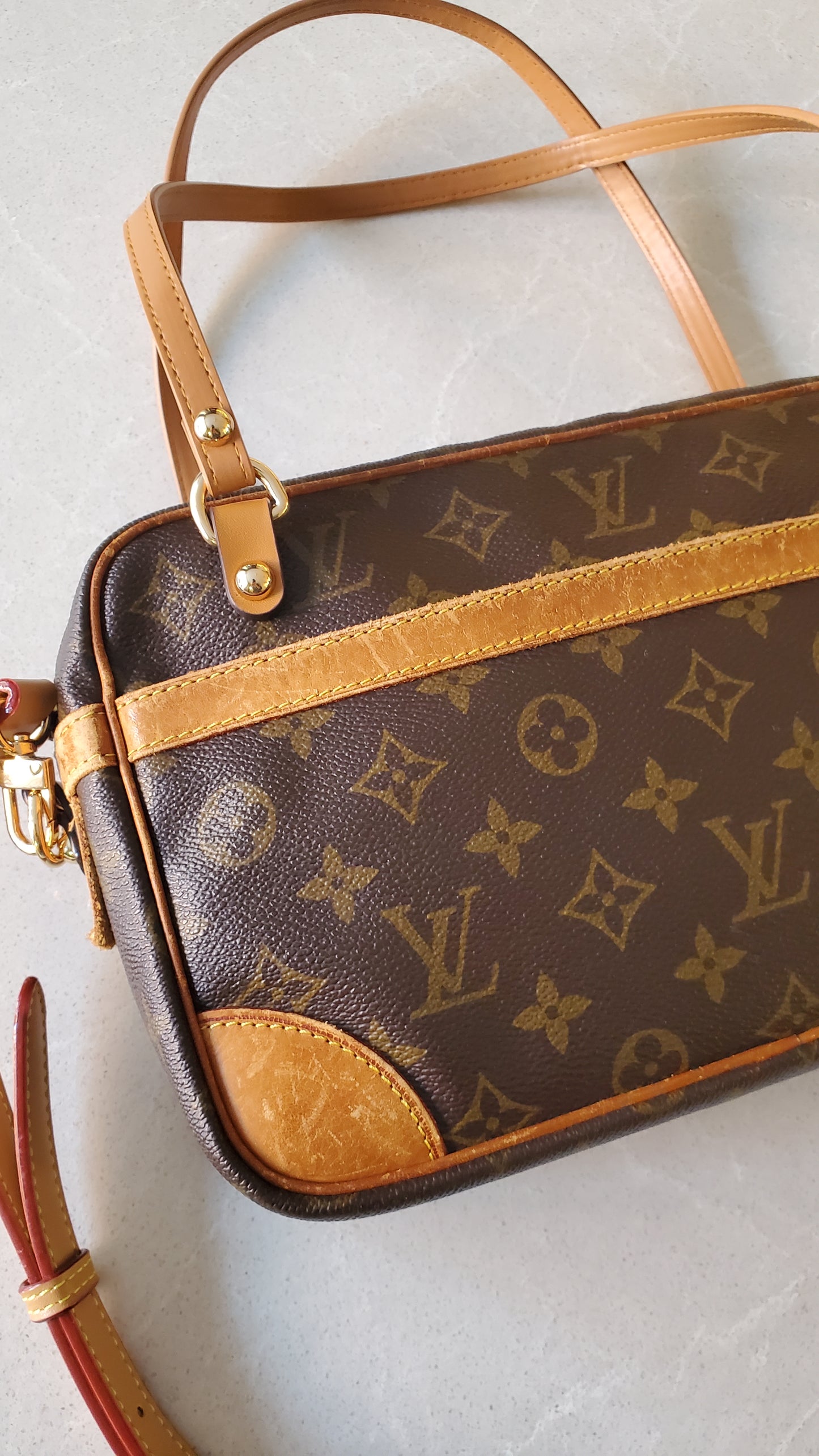 Authentic Vintage Louis Vuitton Upcycle Large Purse with Straps