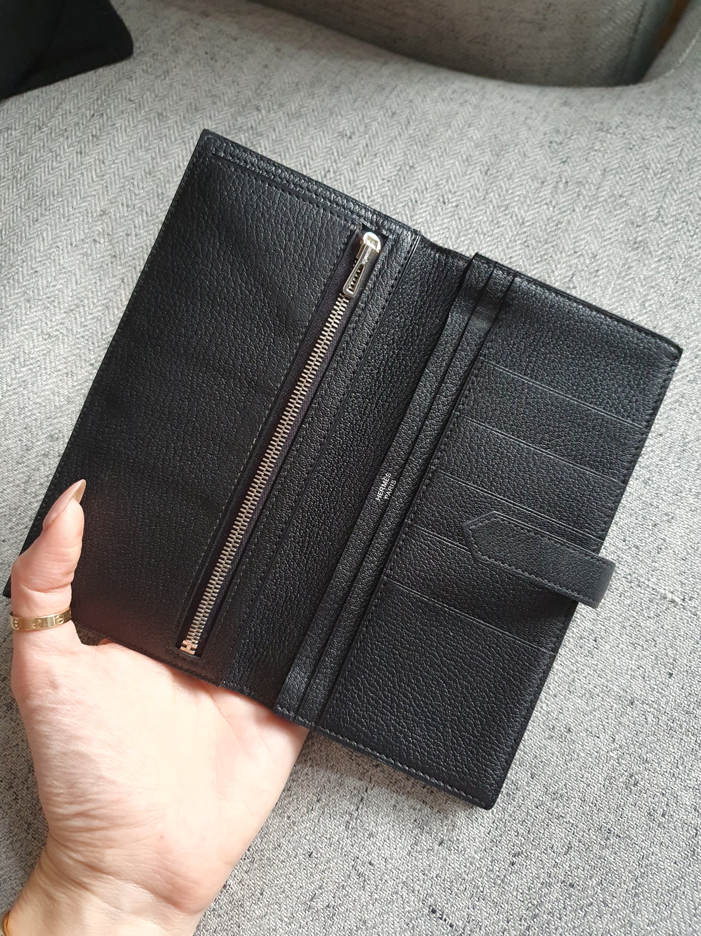 *New Drop* Authentic Hermès Bearn Black Veau Epsom Wallet