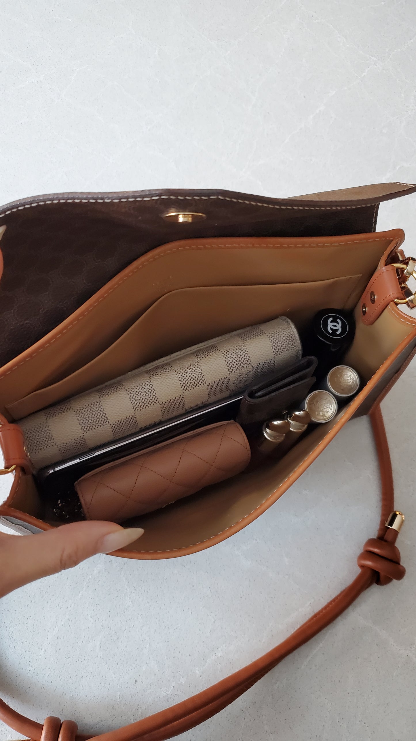 Authentic Vintage Celine (Brown) Upcycle Purse with Straps