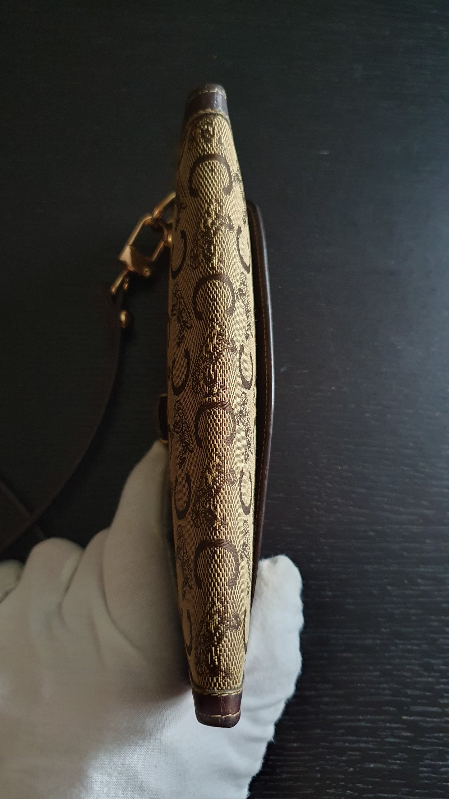 Authentic Vintage Celine Upcycle Wallet with Shoulder Strap