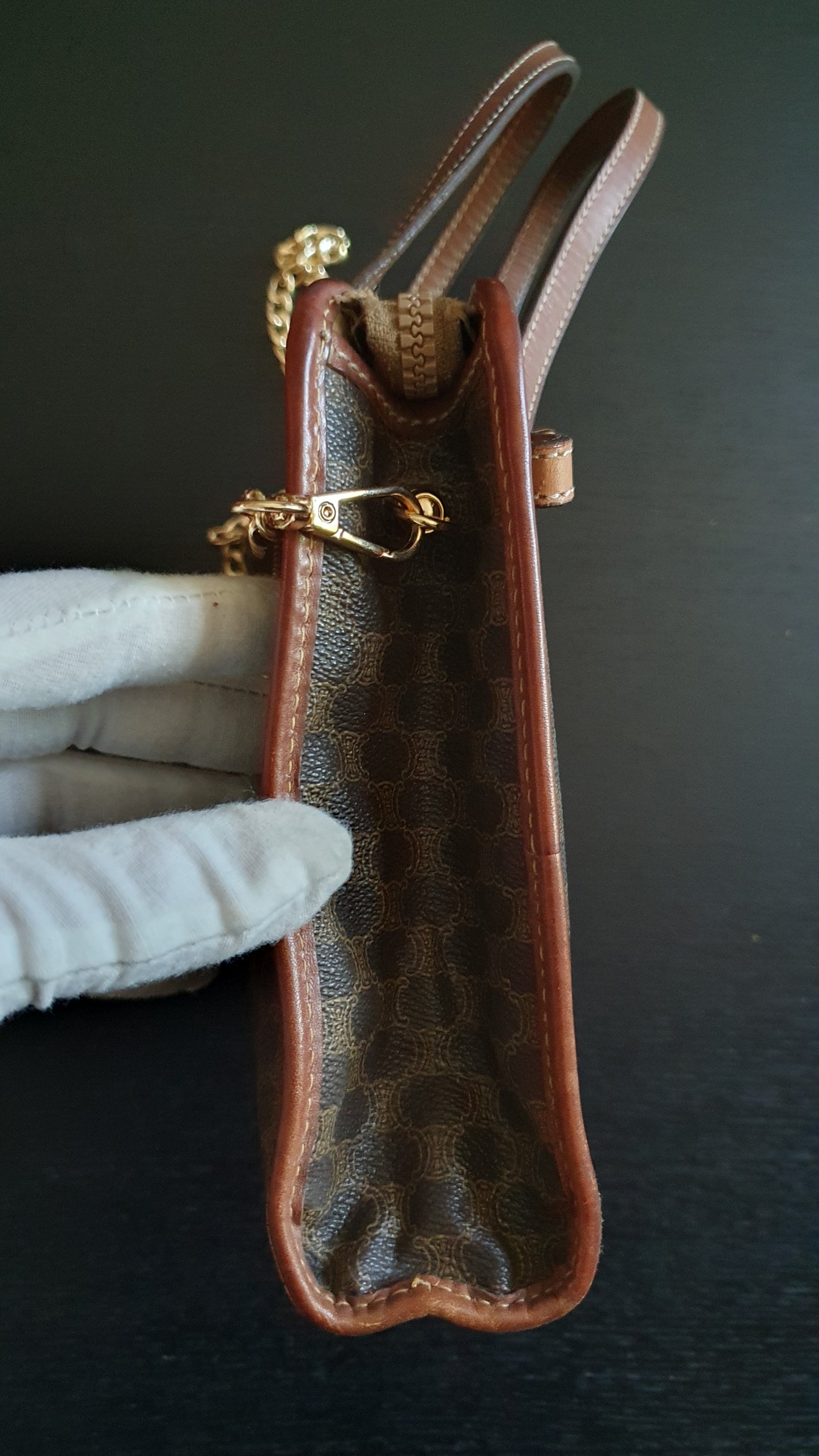 Authentic Vintage Celine Upcycle Purse (with Two Handle Straps)