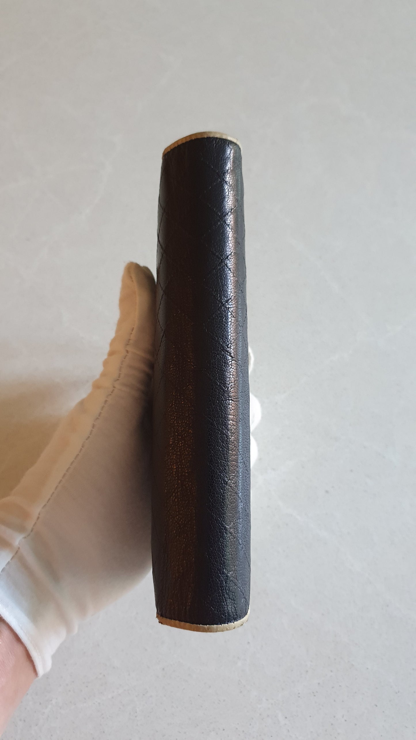 Authentic Chanel Upcycle Black Leather Wallet with Straps