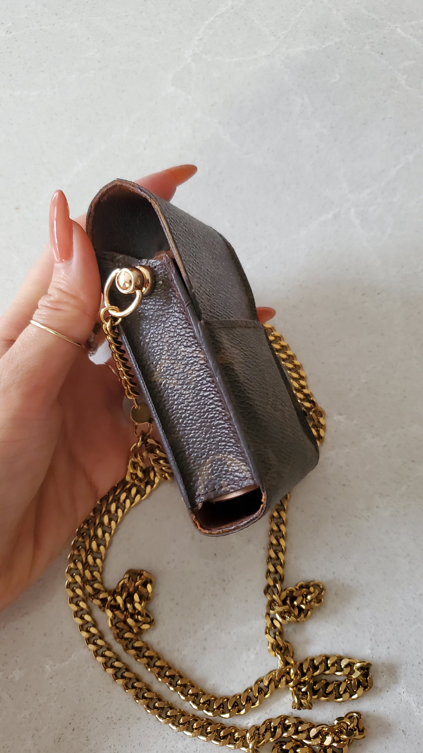 Authentic Vintage Louis Vuitton Upcycle Versatile Pouch on Chain
