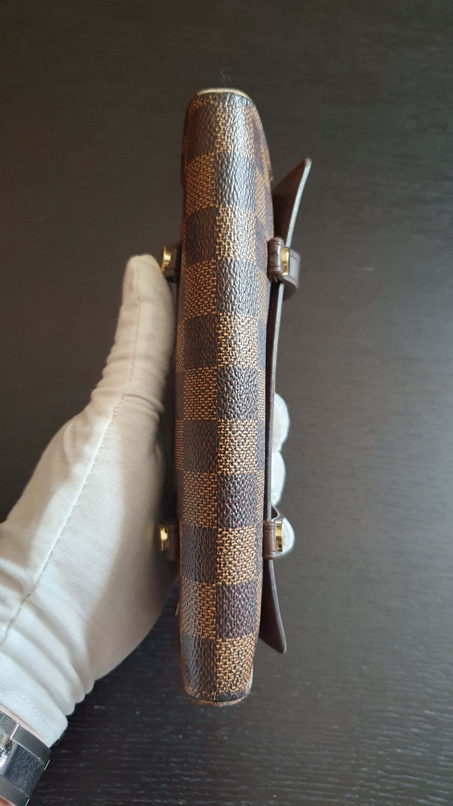 Authentic Vintage Louis Vuitton Upcycle Brown Damier Wallet with Straps