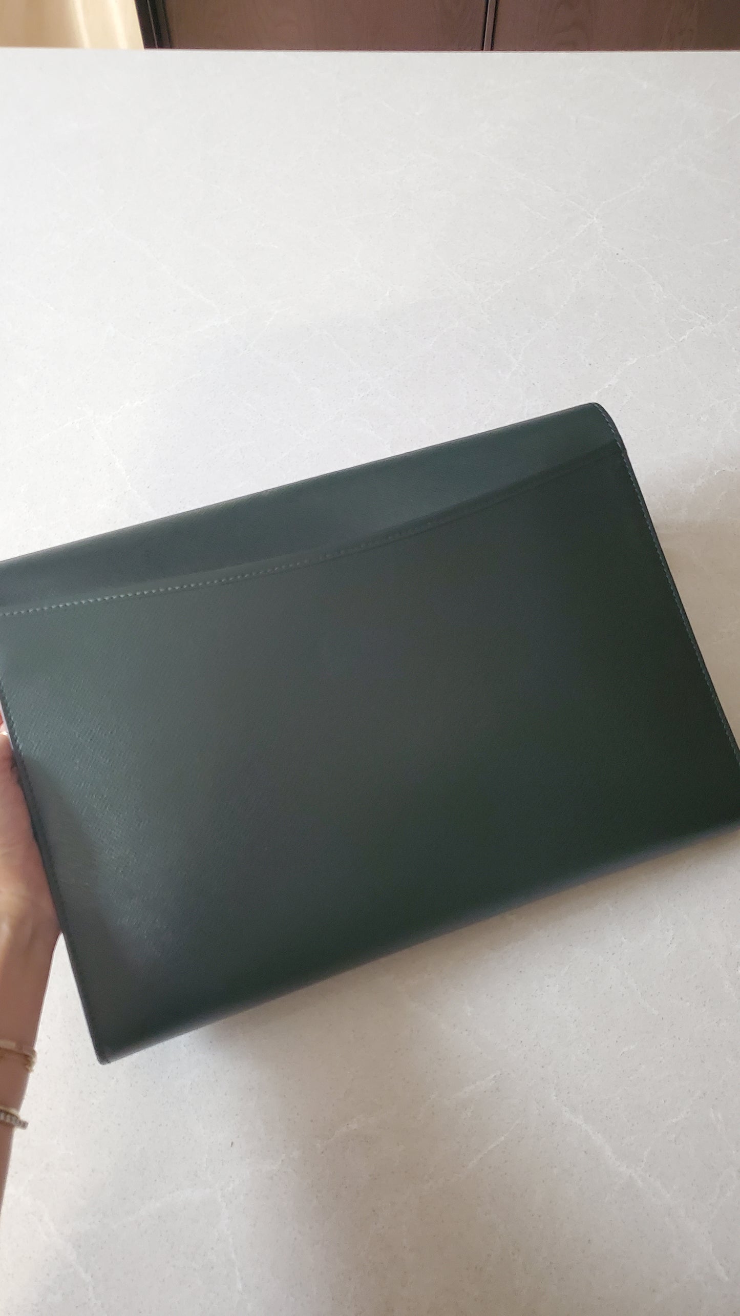 Authentic Vintage Louis Vuitton (Dark Green) Upcycle Large Purse on Chains