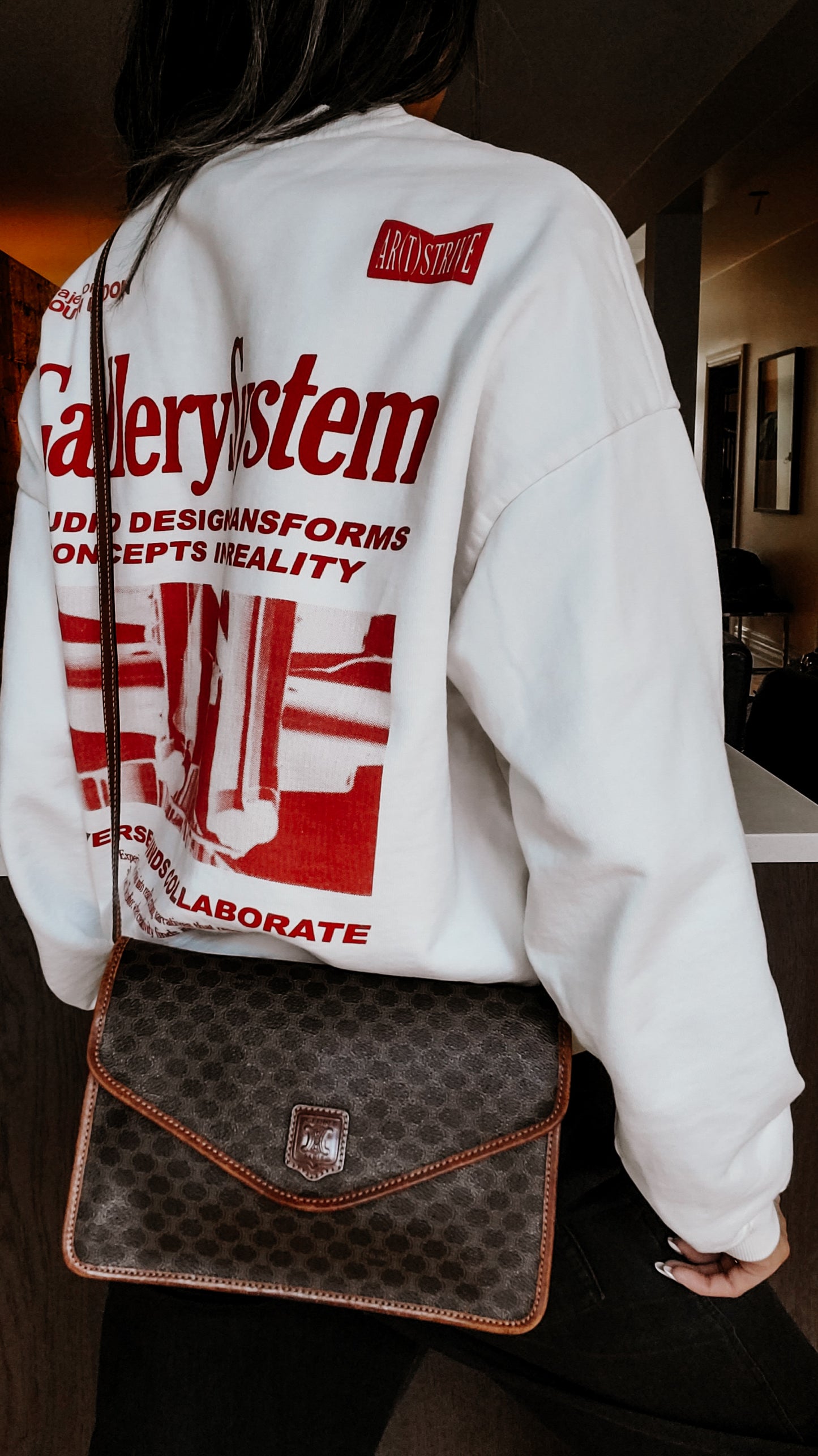 Authentic Vintage Celine Versatile Shoulder/ Crossbody Brown Purse