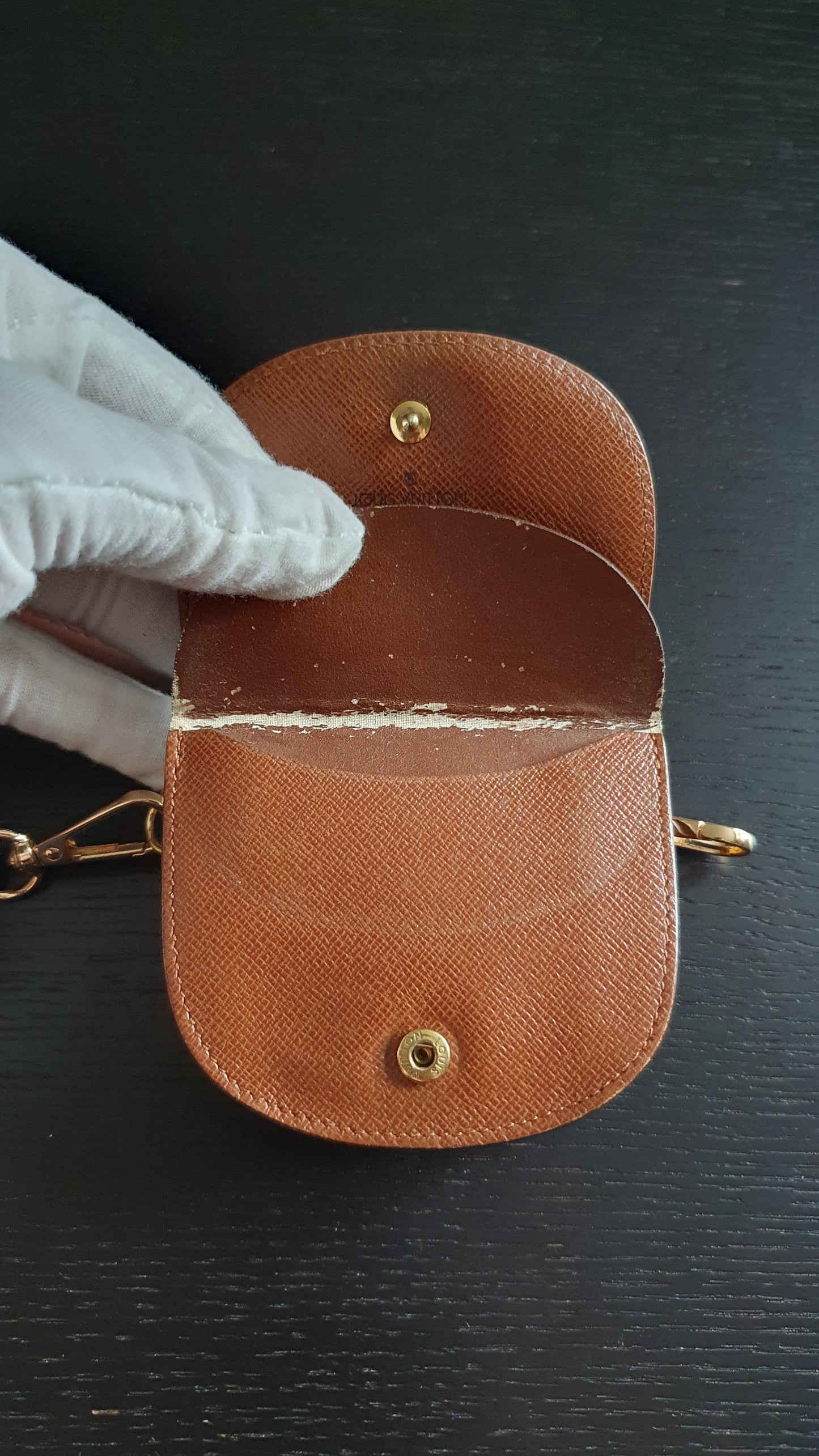 Authentic Vintage Louis Vuitton (2) Upcycle Mini Pouch with Strap