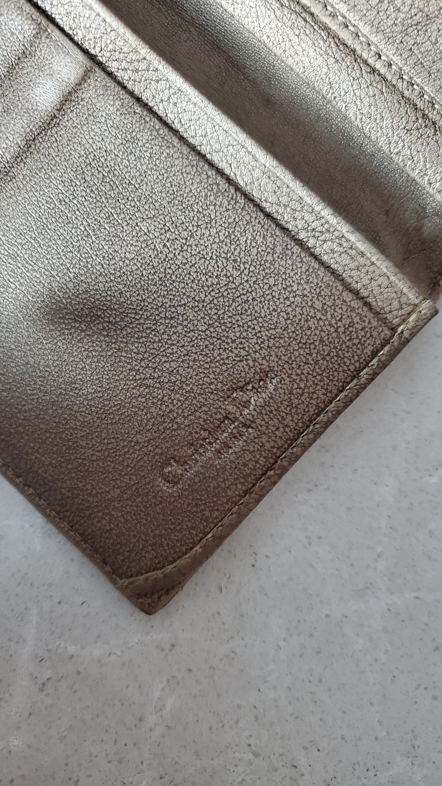 *Rare* Authentic Vintage Dior Upcycle Leather Wallet with Chain