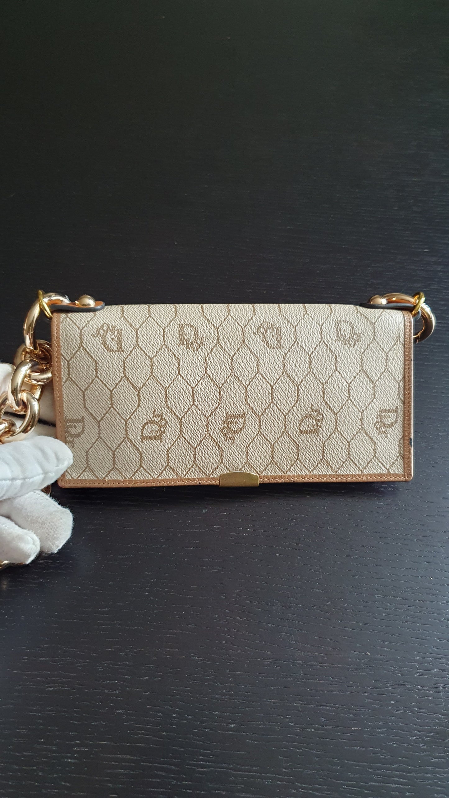 Authentic Vintage Dior Upcycle Wallet with Shoulder Chain