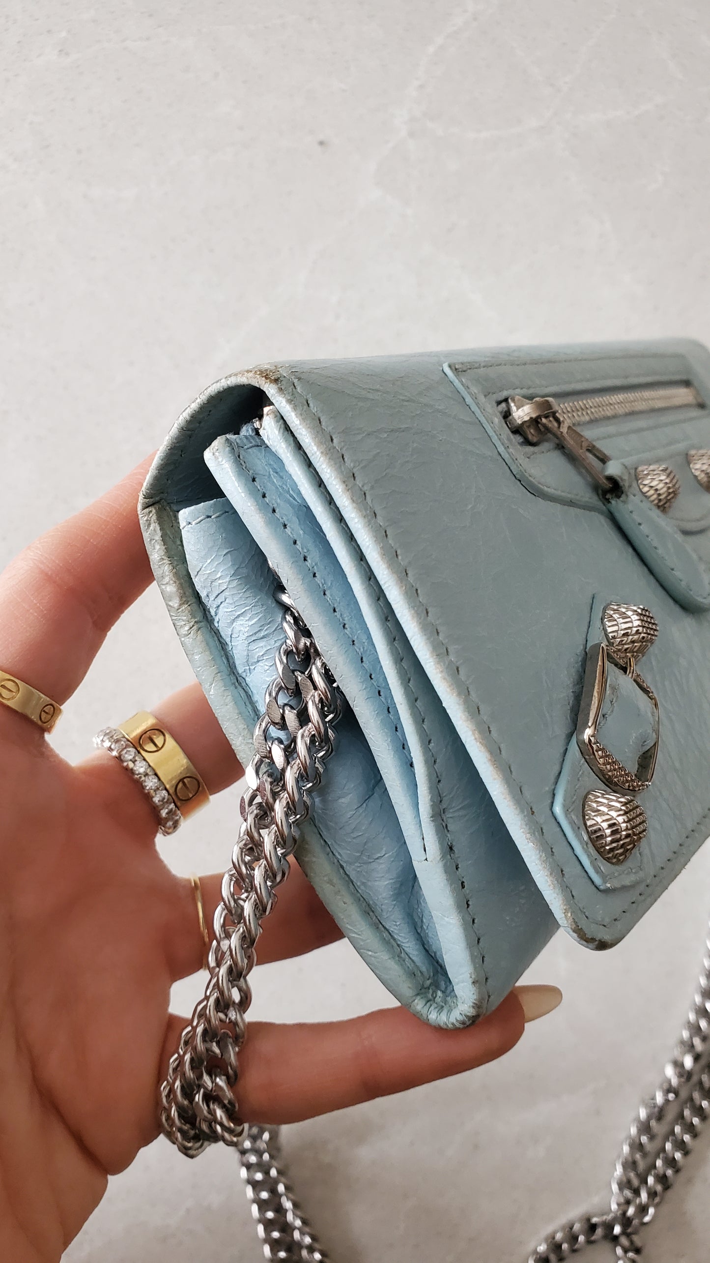 Authentic Balenciaga Upcycle Wallet on Chain