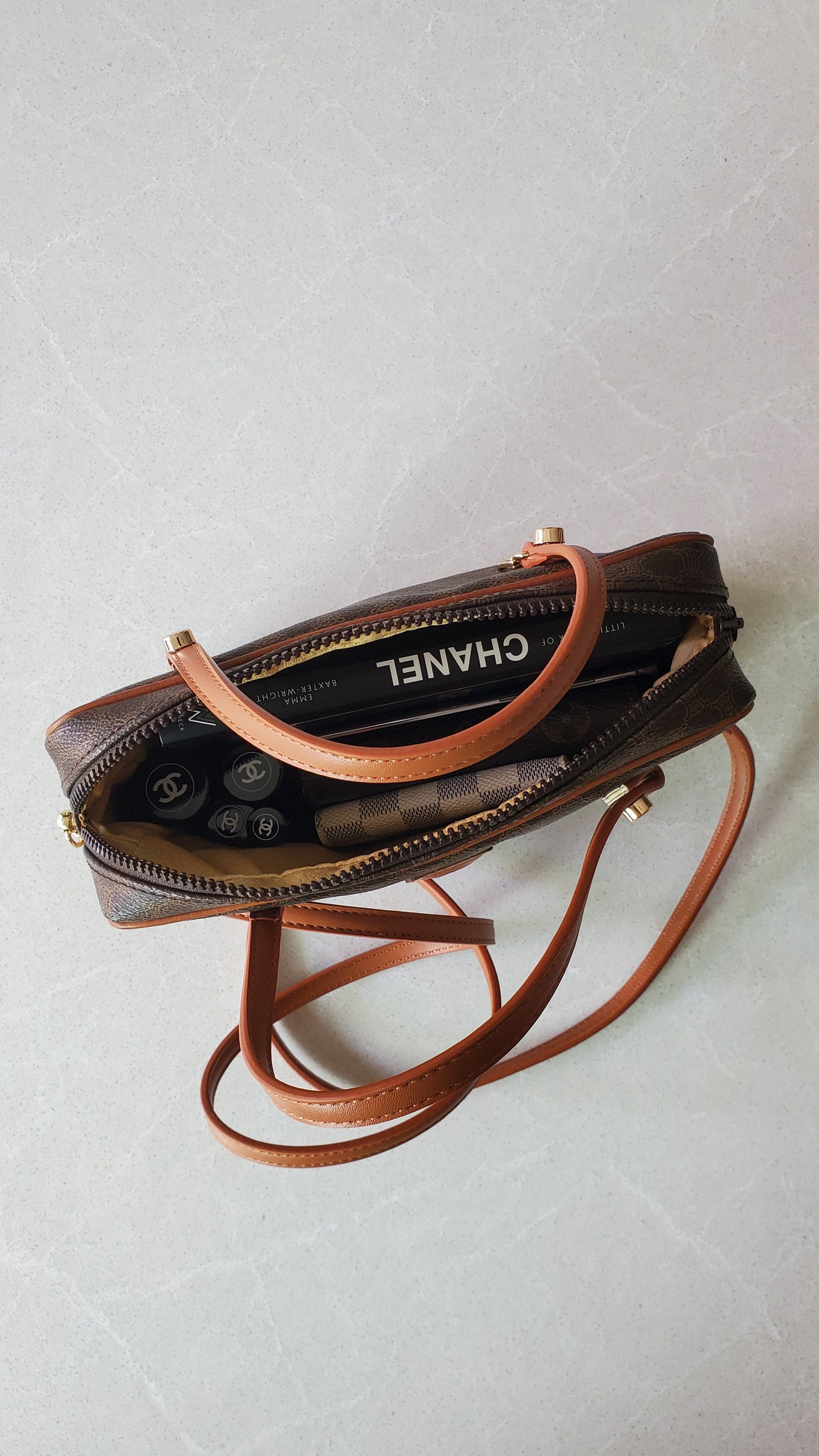 Authentic Vintage Celine Brown Upcycle Purse with Straps