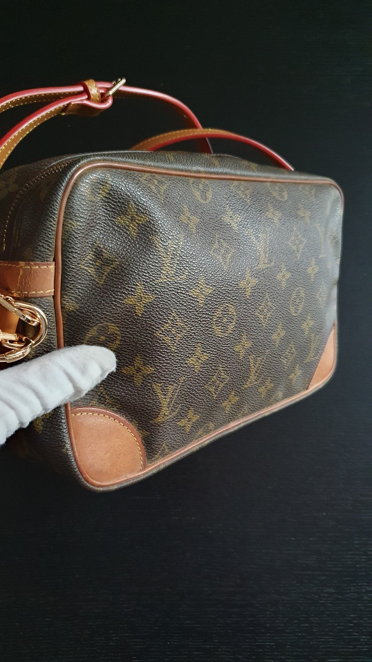 Authentic Vintage Louis Vuitton Upcycle Purse with 2 Straps & Chain