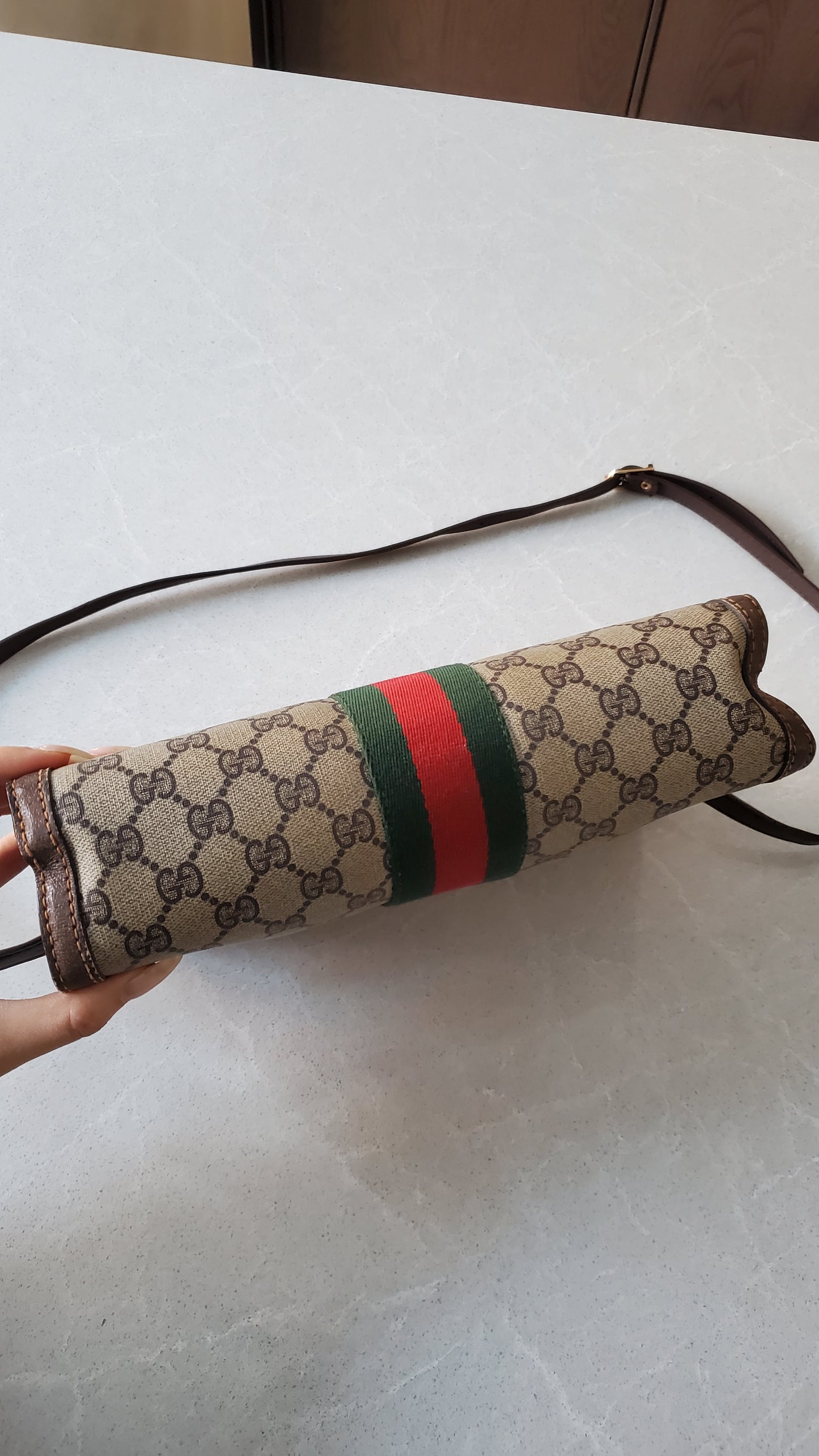 Authentic Vintage Gucci Upcycle Purse with Chain & Strap