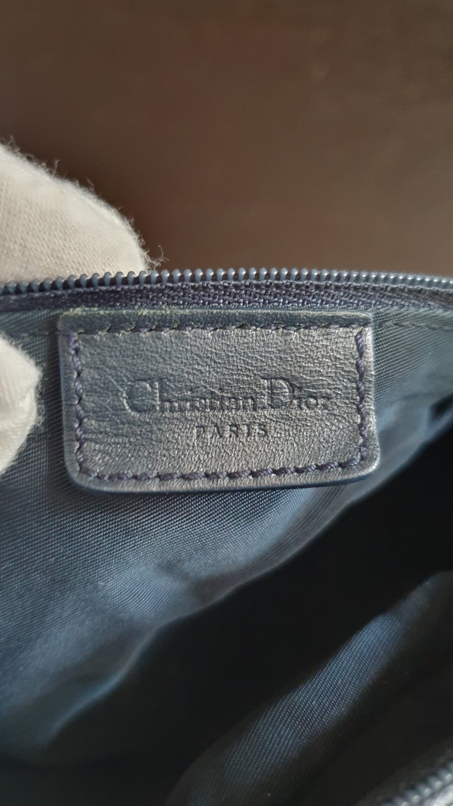 Authentic Vintage Dior Upcycle Navy Versatile Pouch Purse with Straps