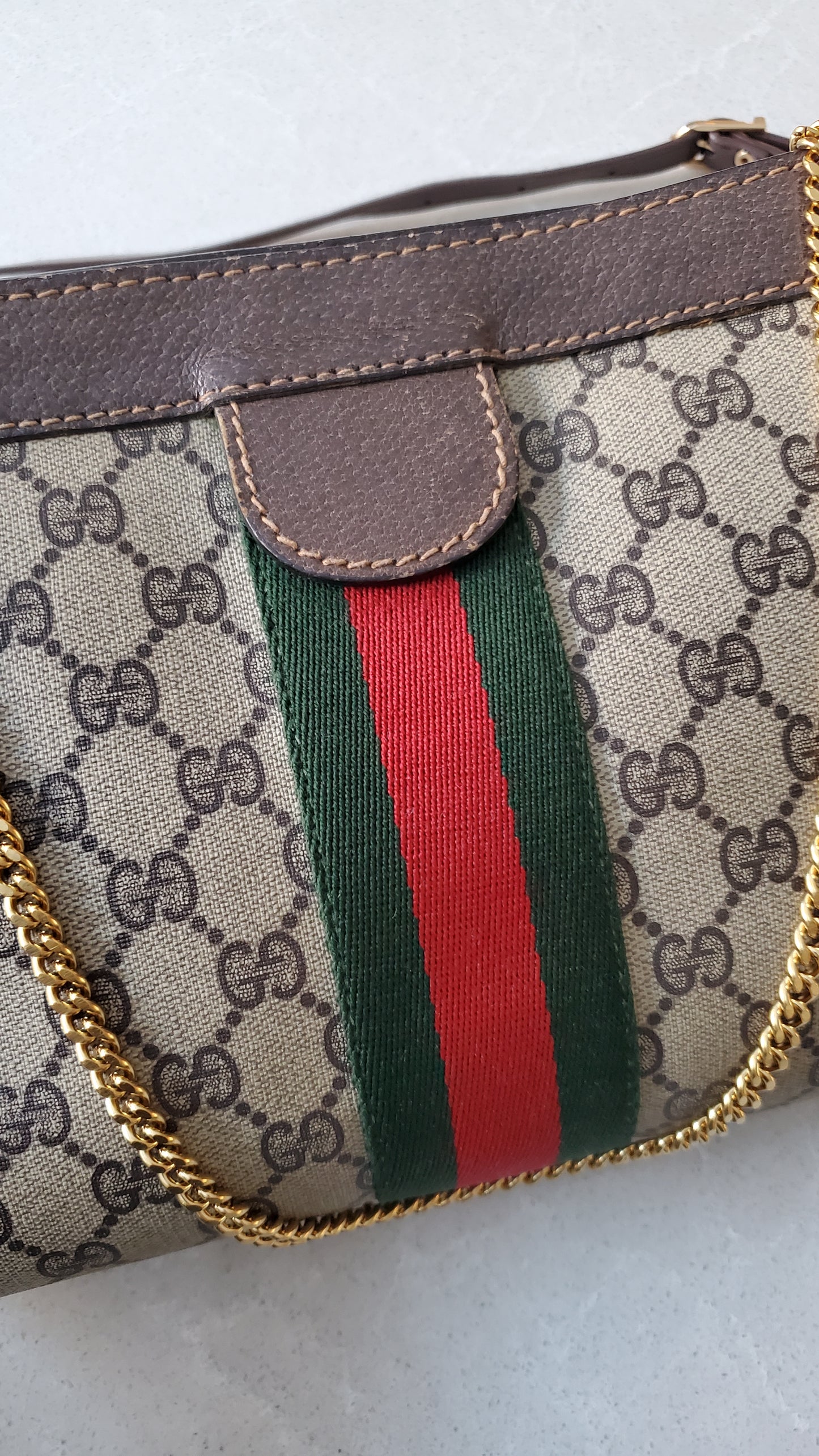Authentic Vintage Gucci Upcycle Purse with Chain & Strap