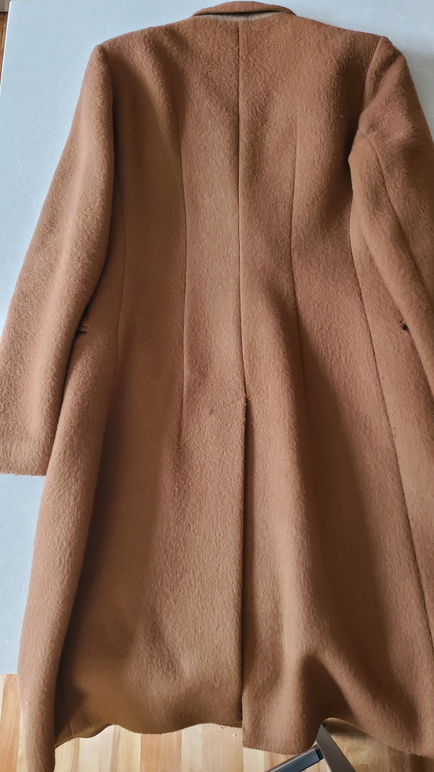 Authentic Alexander McQueen 2014 Runway Wool Camel Coat